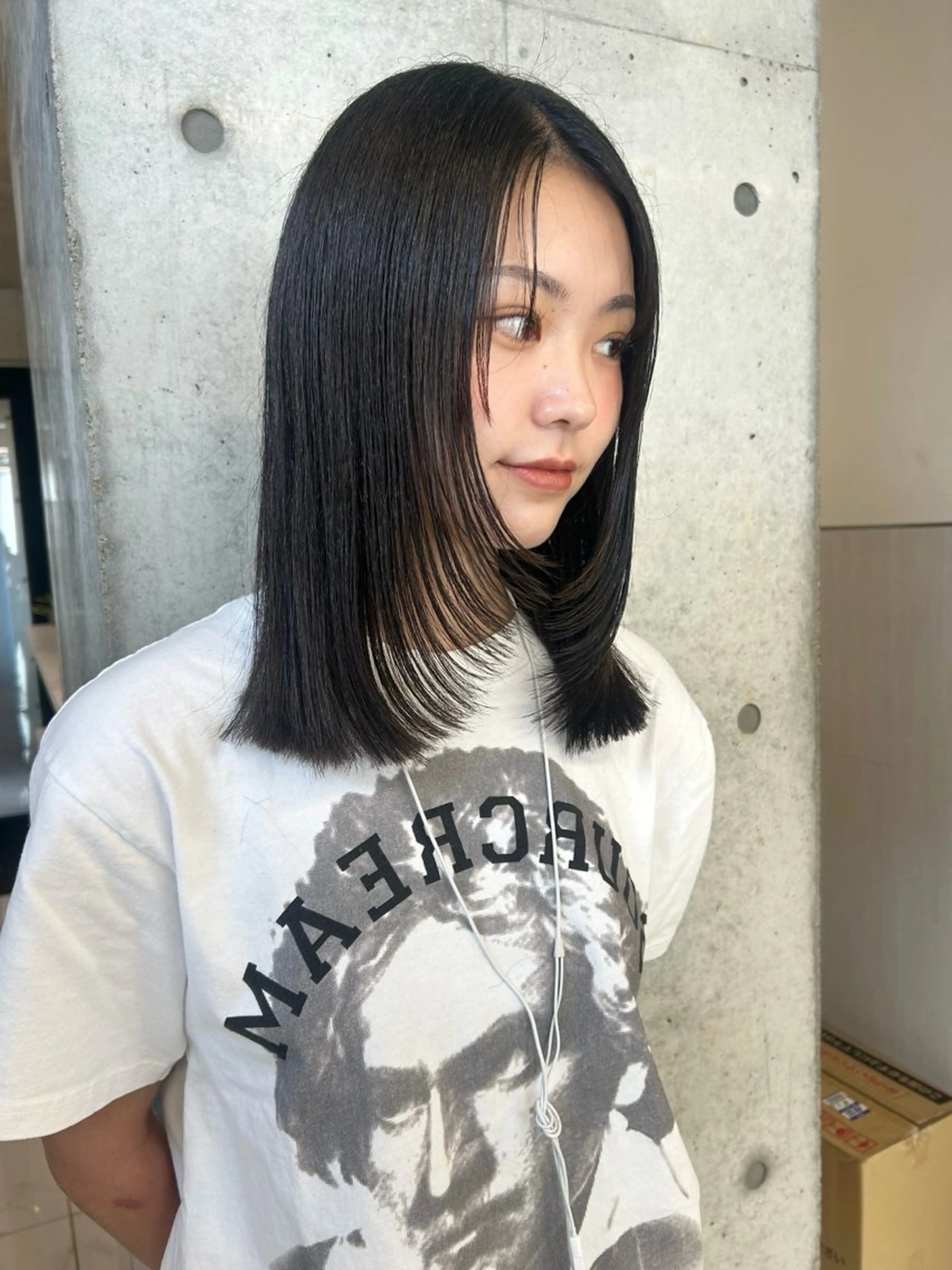 セミロング レイヤーカット カット ️💜akari💜 ハイトーン/レイヤーのヘアスタイル