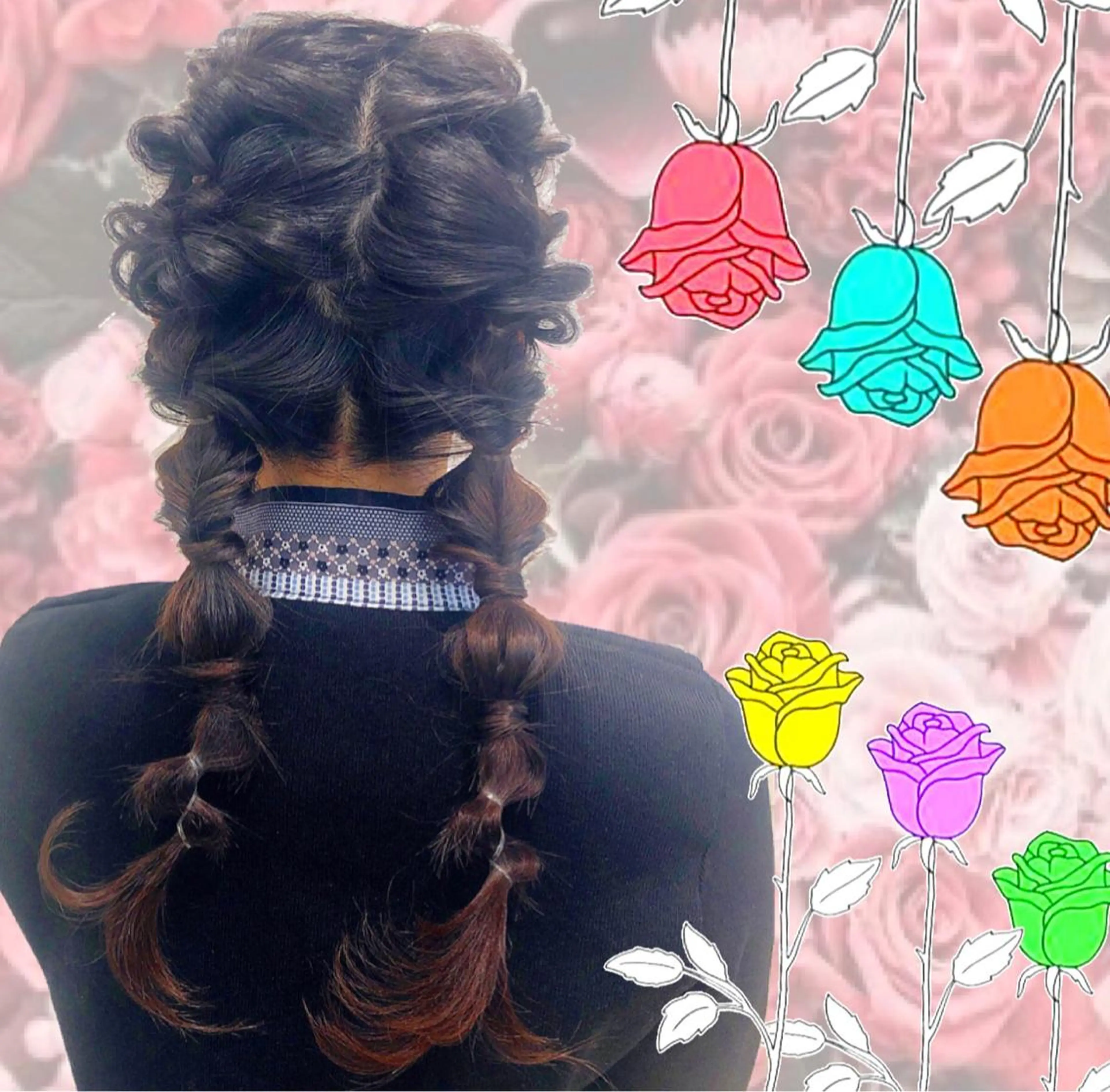 ロング ヘアアレンジ ヘアセット 🌺ウルフカット職人 新垣渚🐺のヘアスタイル