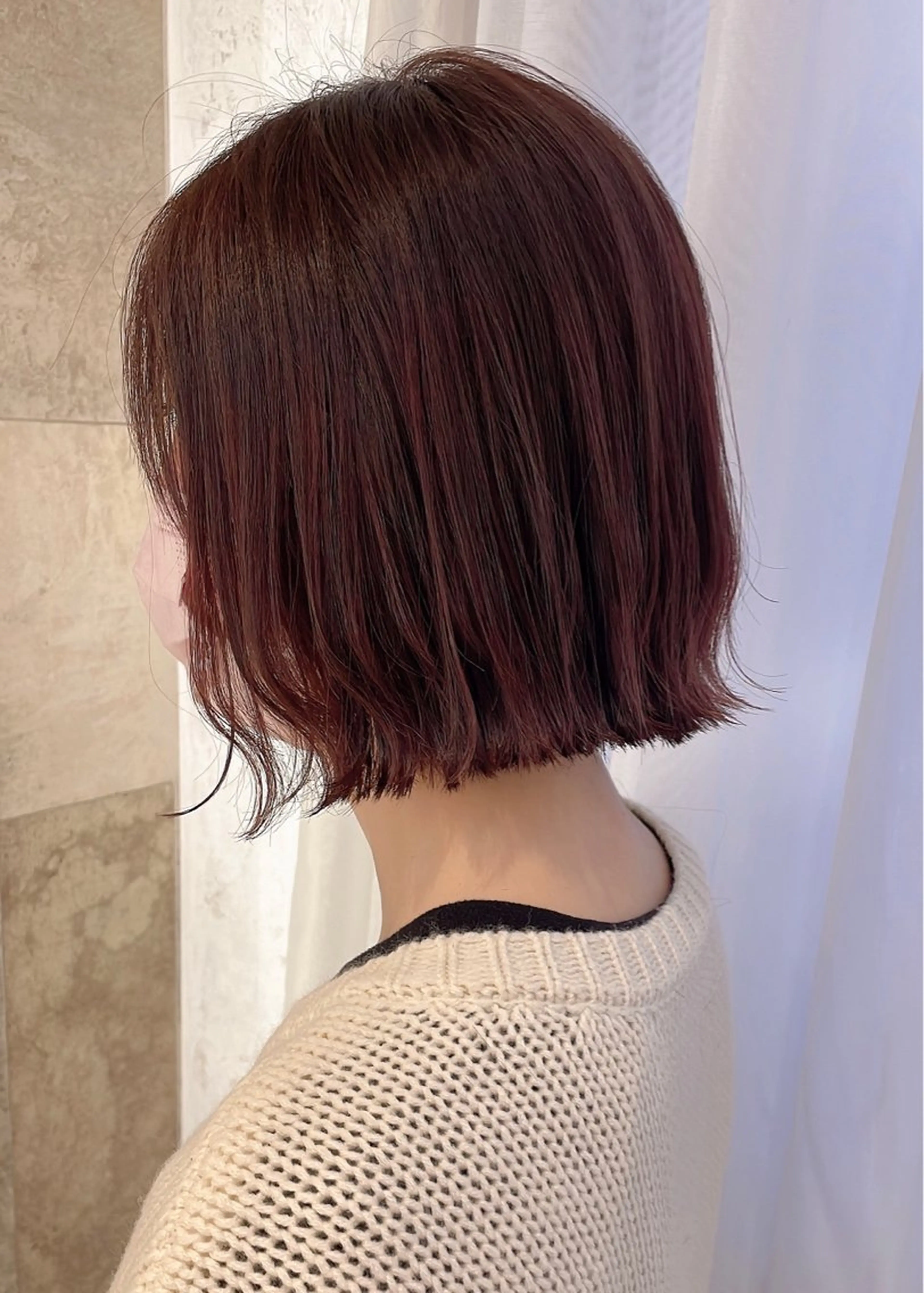 ショート カラー ボブ 艶カラー/ボブ /似合わせ/田口愛那のヘアスタイル