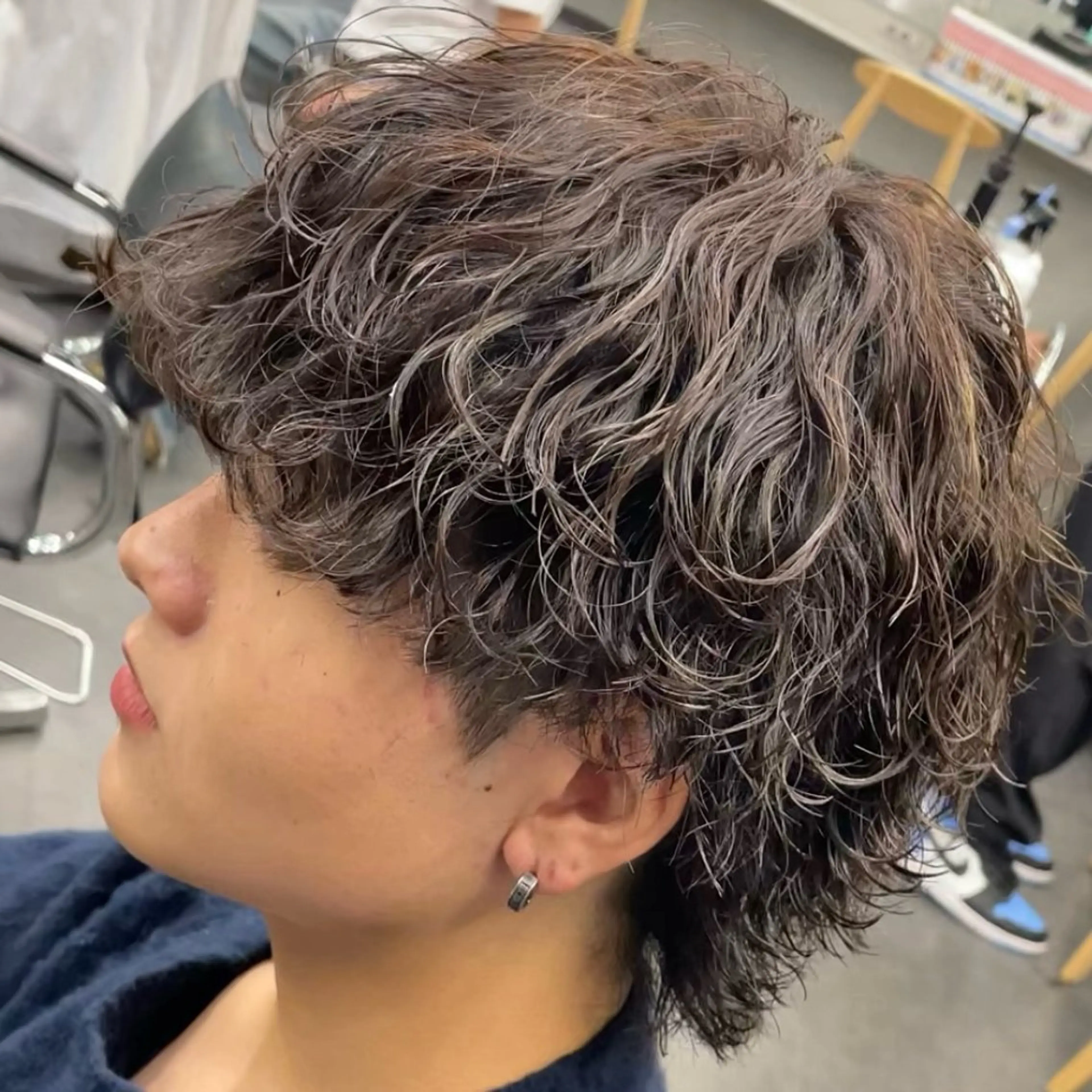 ミディアム パーマ ヘアアレンジ メンズ カット パーマ fifth Tokyo所属・fifth 石川 凪のヘアスタイル