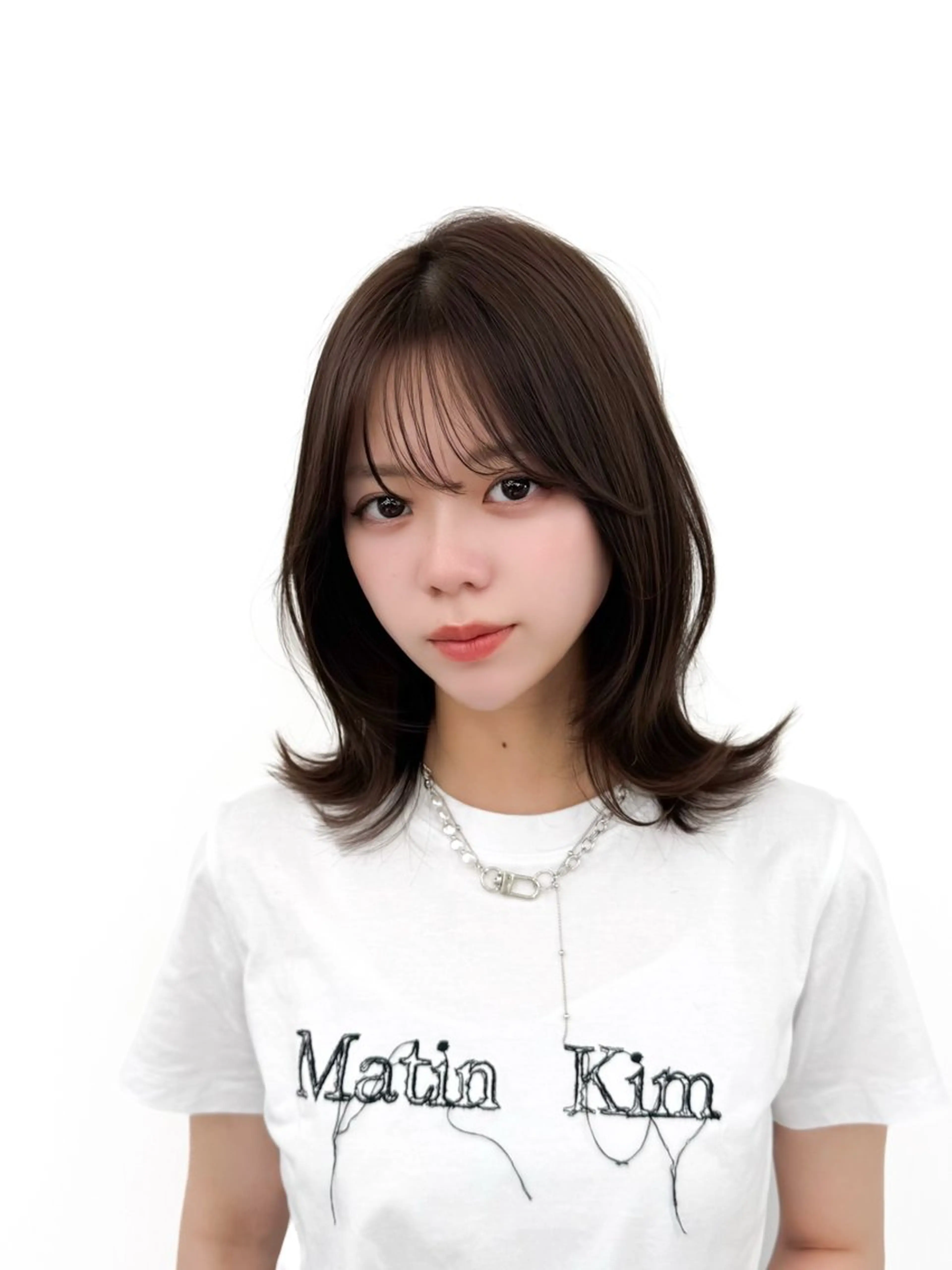 ミディアム カラー ヘアアレンジ 最小顔周り&レイヤー 特化/池袋/kokiのヘアスタイル