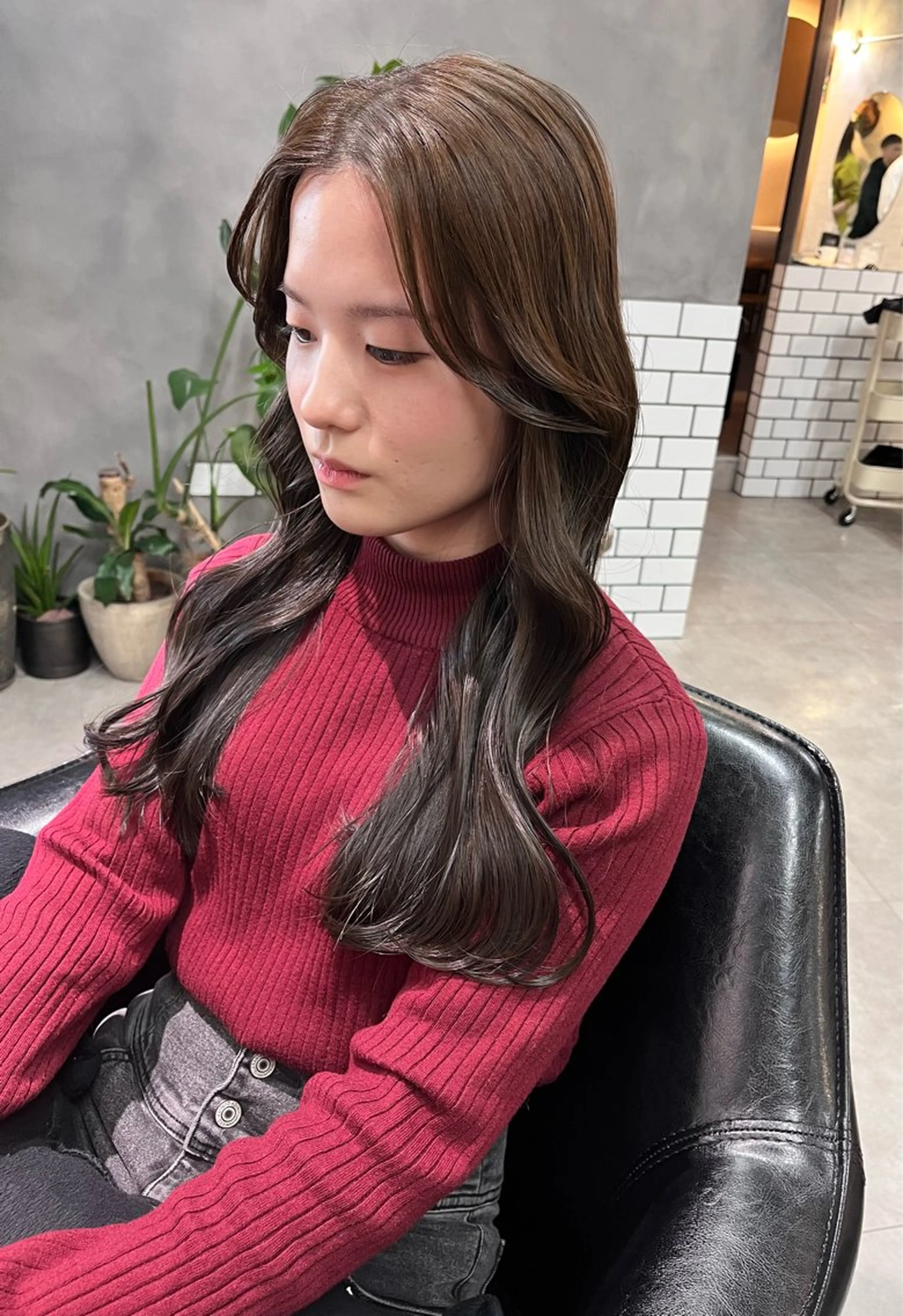 ブリーチなし透明感カラー+オージュア2STEP TR+マイクロバブルの写真