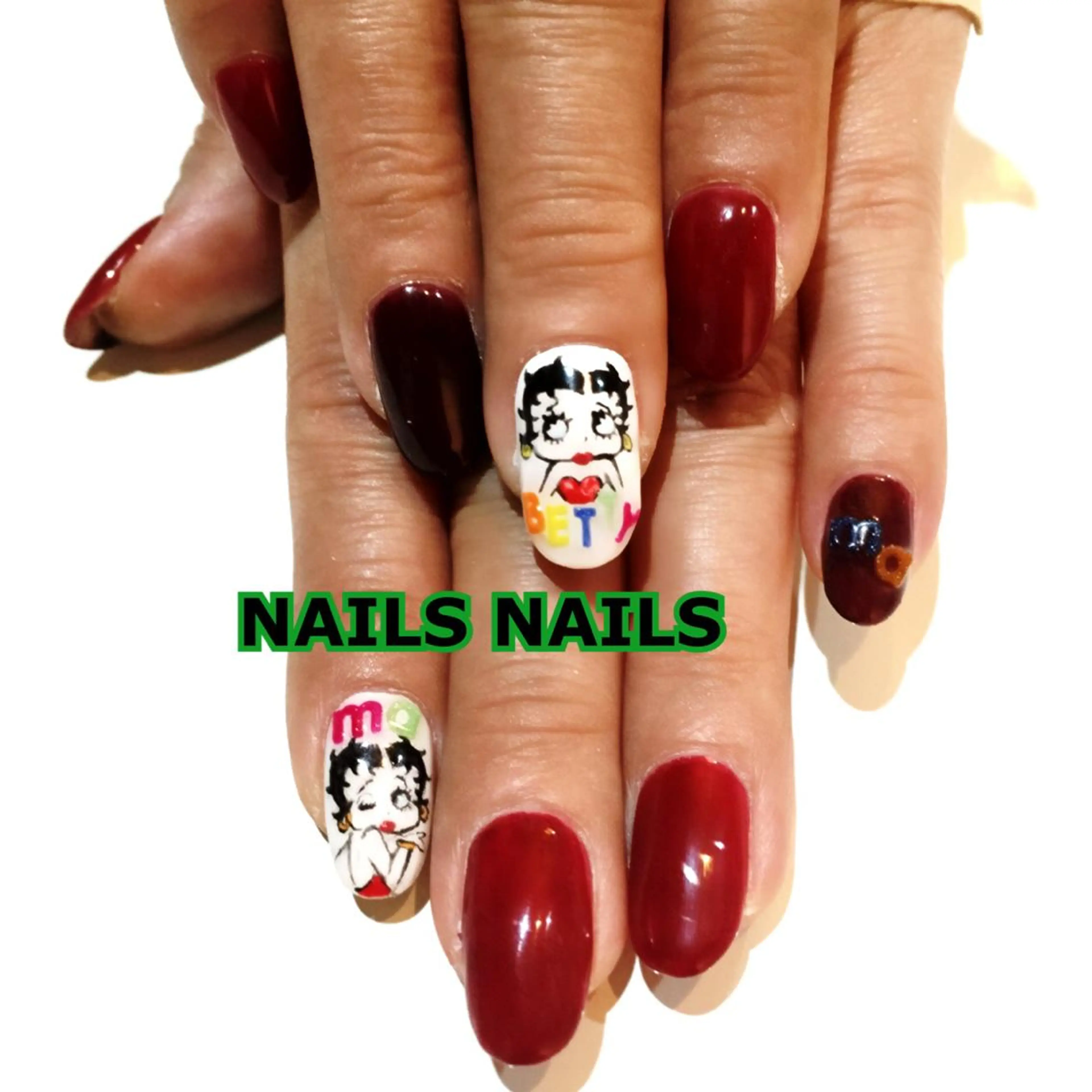 ネイル ボルドー ジェルネイル NAILSNAILS ERIKAのネイルデザイン