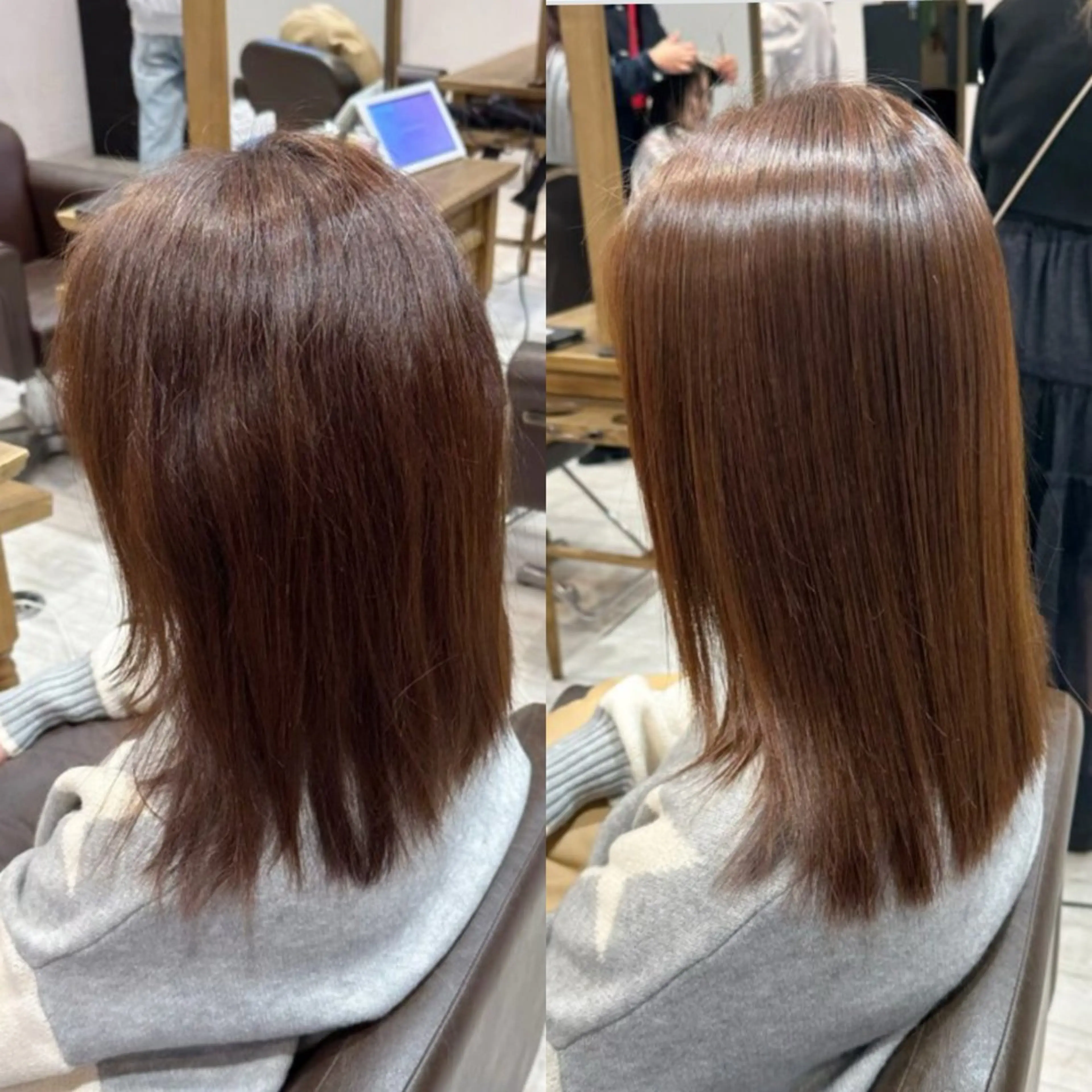 ミディアム 縮毛矯正 縮毛矯正/ショート/ レイヤー/畑中正敏のヘアスタイル