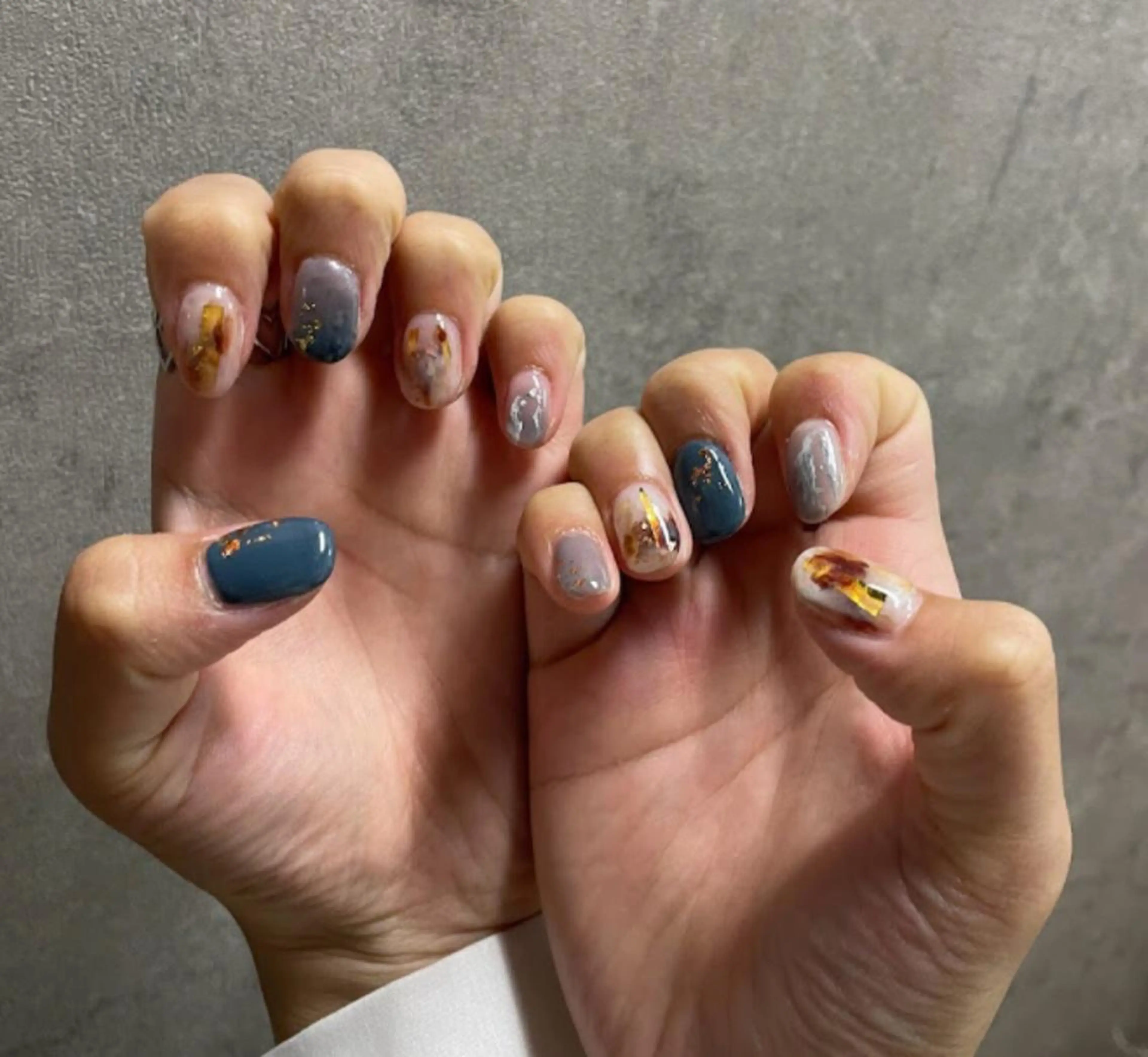 ネイル アートネイル クリアネイル フレンチネイル ジェルネイル ゴールド nailstudio eviz新宿店のネイルデザイン