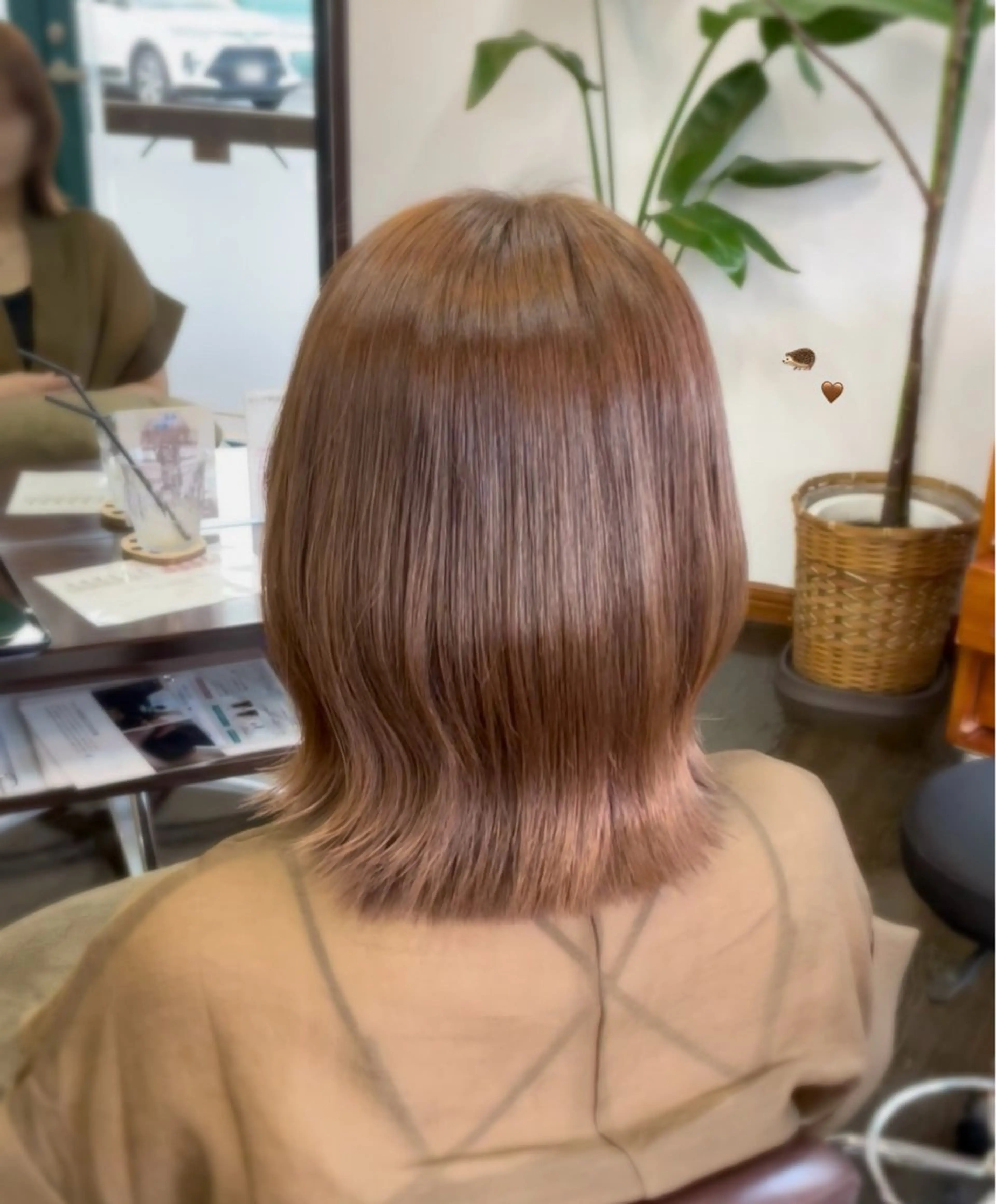 ミディアム カラー ブラウンカラー 外ハネヘア ヘアカラー nana ♡のヘアスタイル