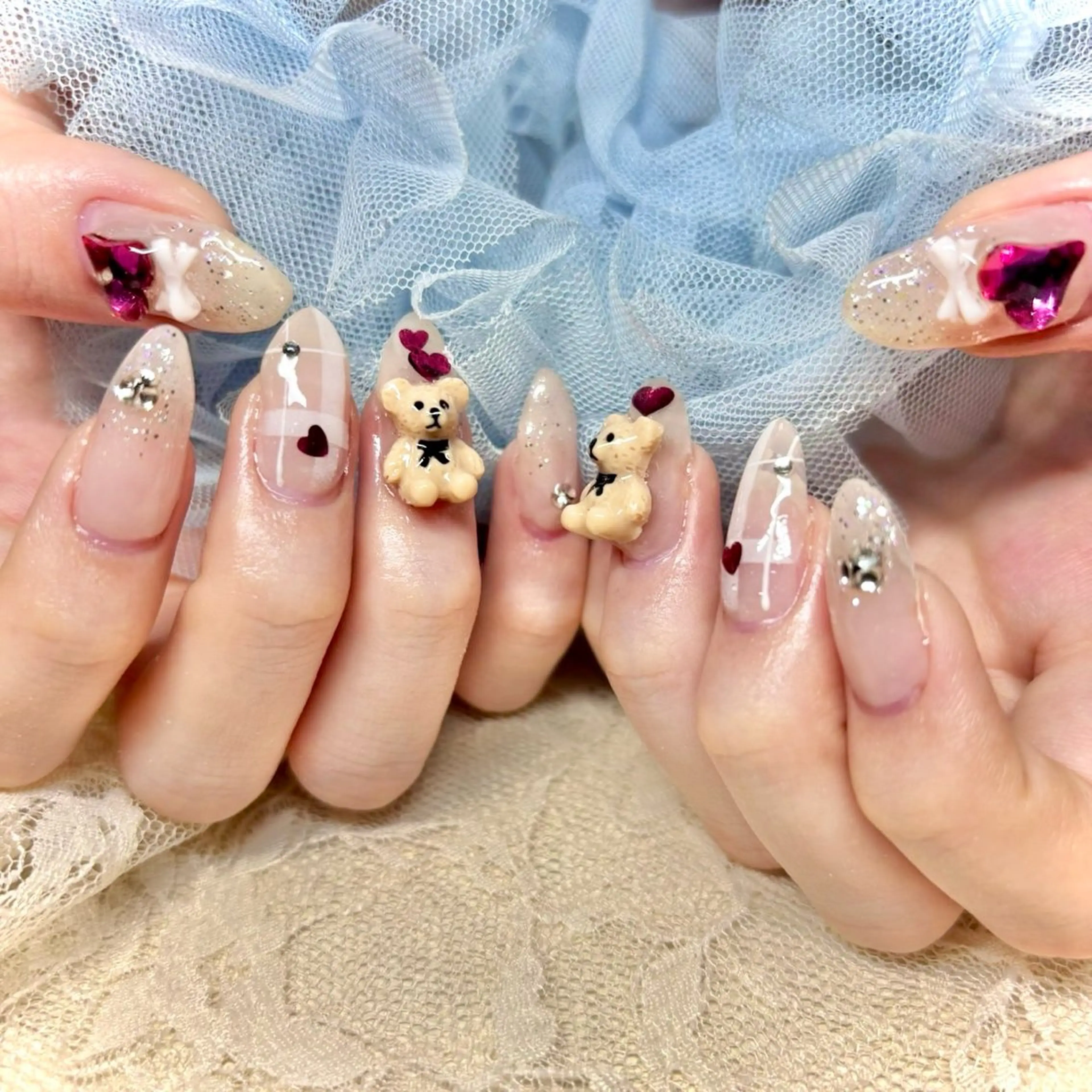 ネイル バレンタイン 冬ネイル miminon 自宅ネイルサロンのネイルデザイン