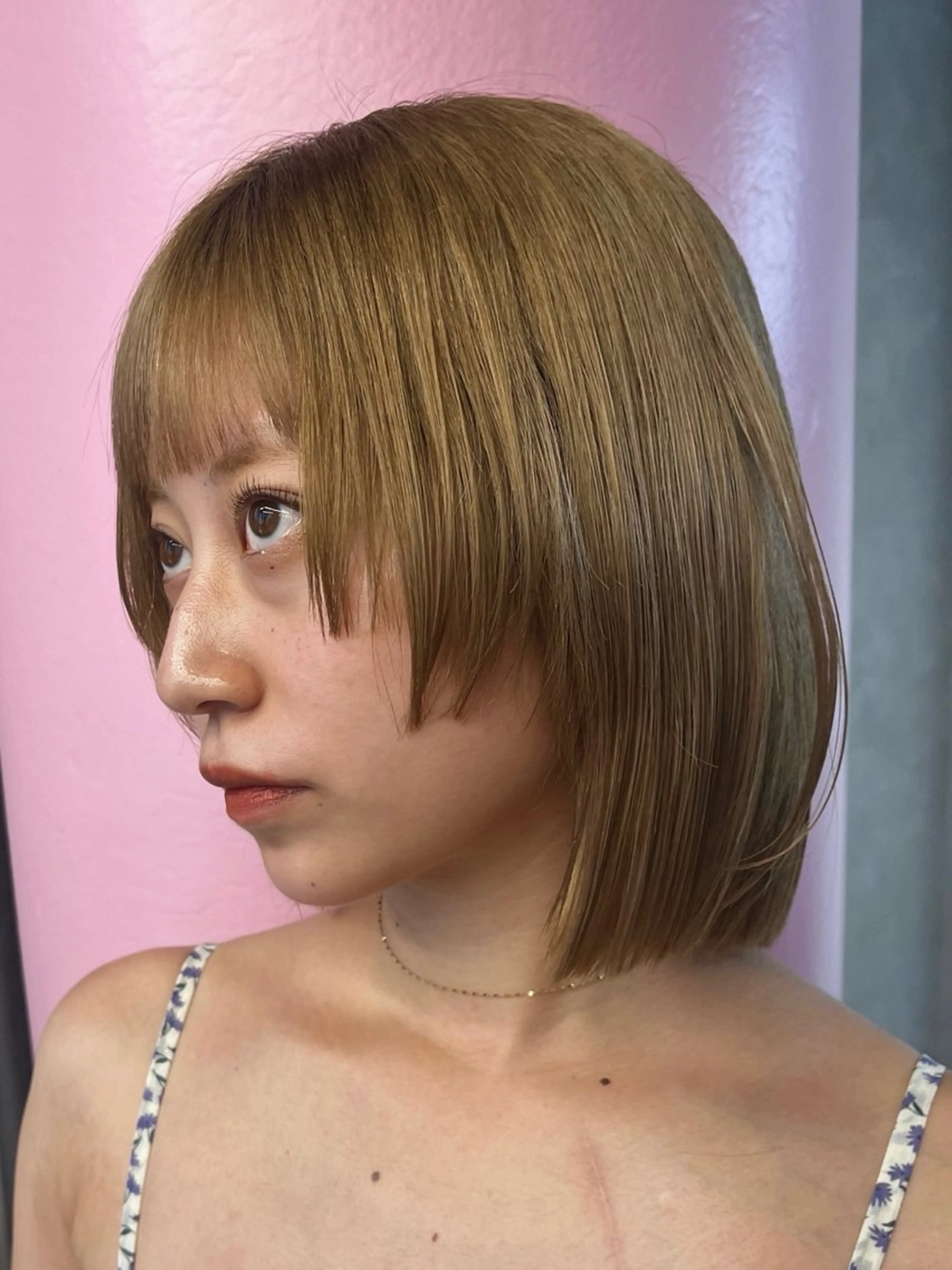 ミディアム ボブ ｊｏｕｅｒｍ所属・透明感/グレージュ /韓国レイヤー🪽のヘアスタイル