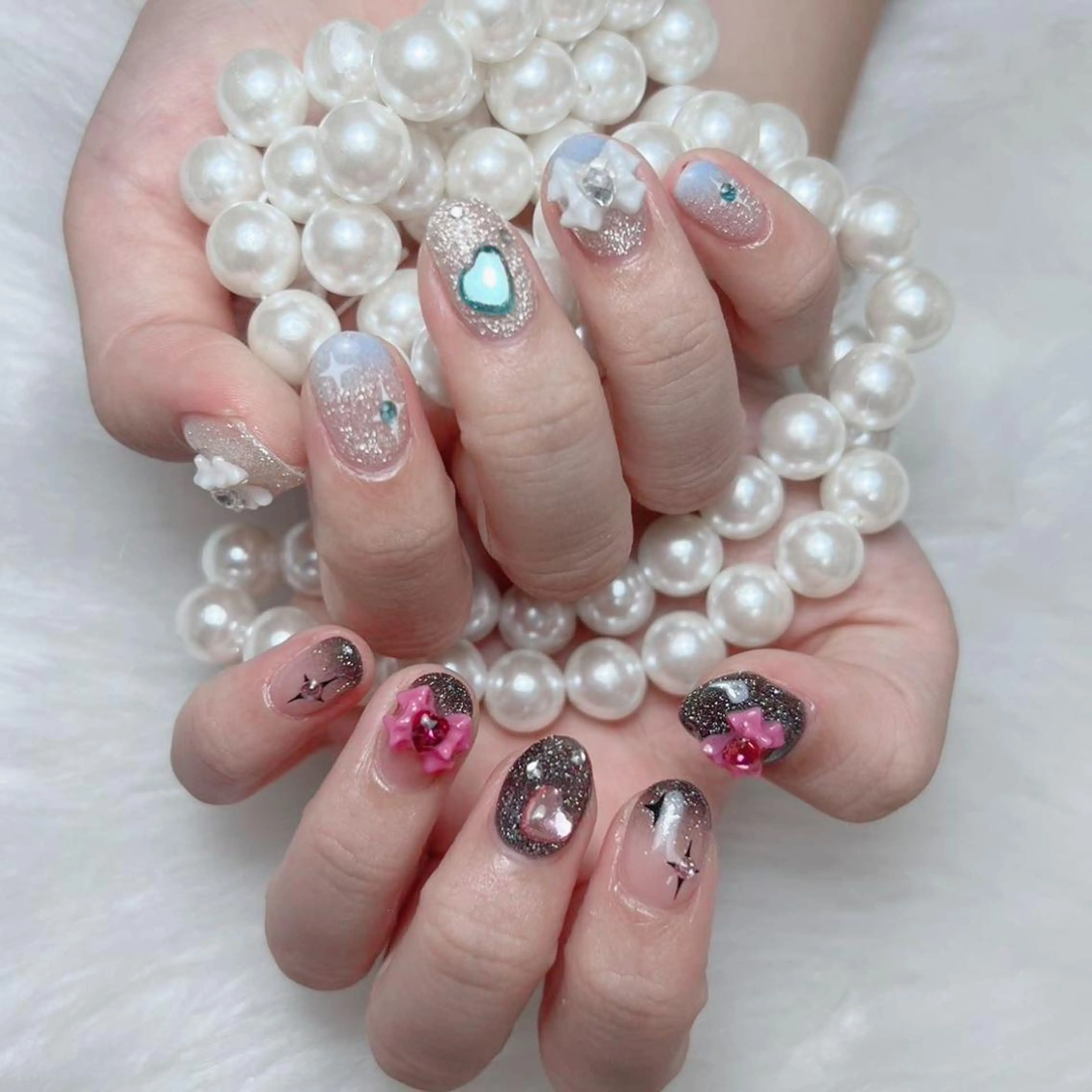 ネイル 持ち込み ハンドネイル ハンドケア Diamond 🚢のネイルデザイン