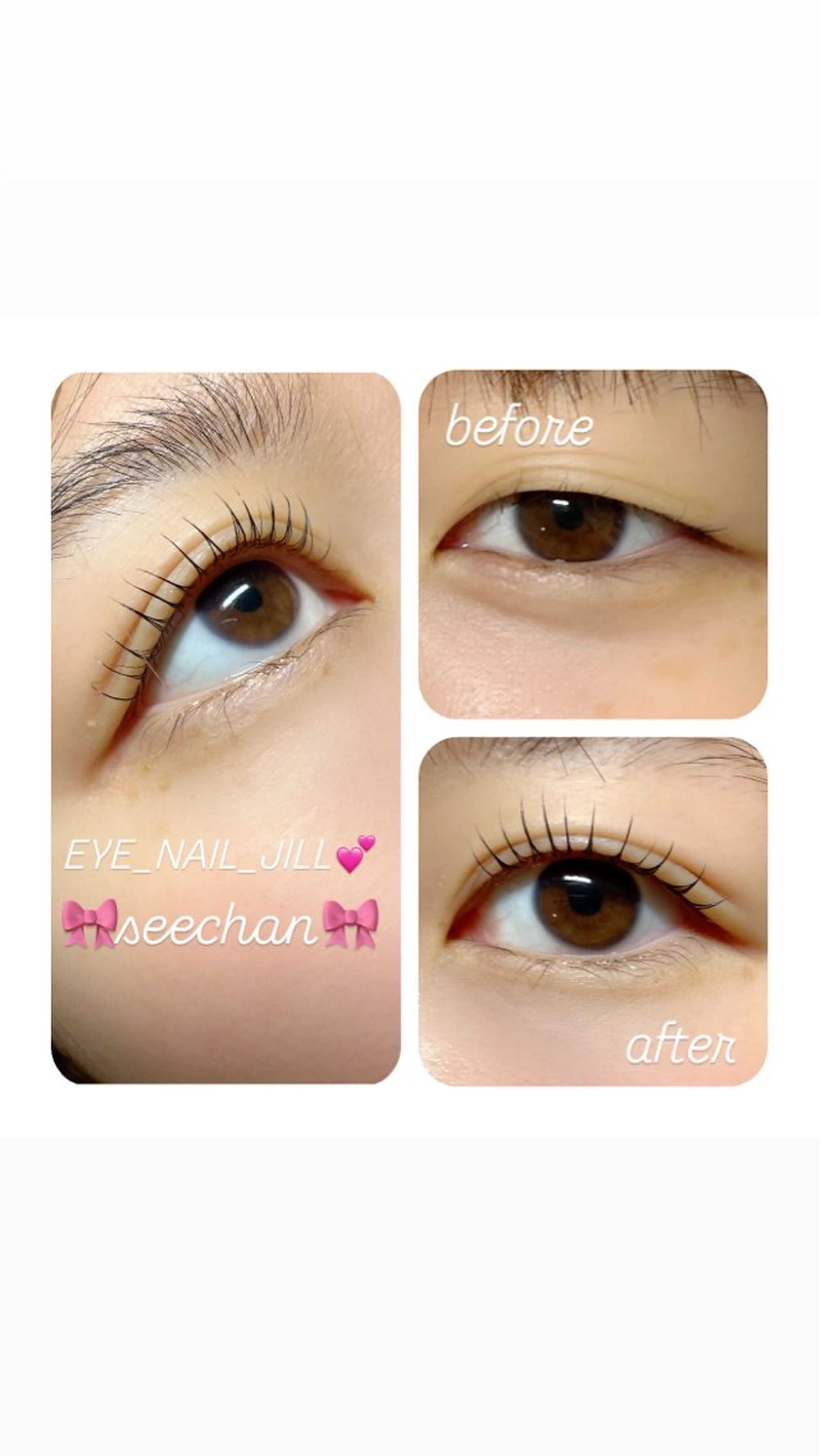 マツエク・マツパ 一重×まつ毛パーマ JILL seechanのネイルデザイン