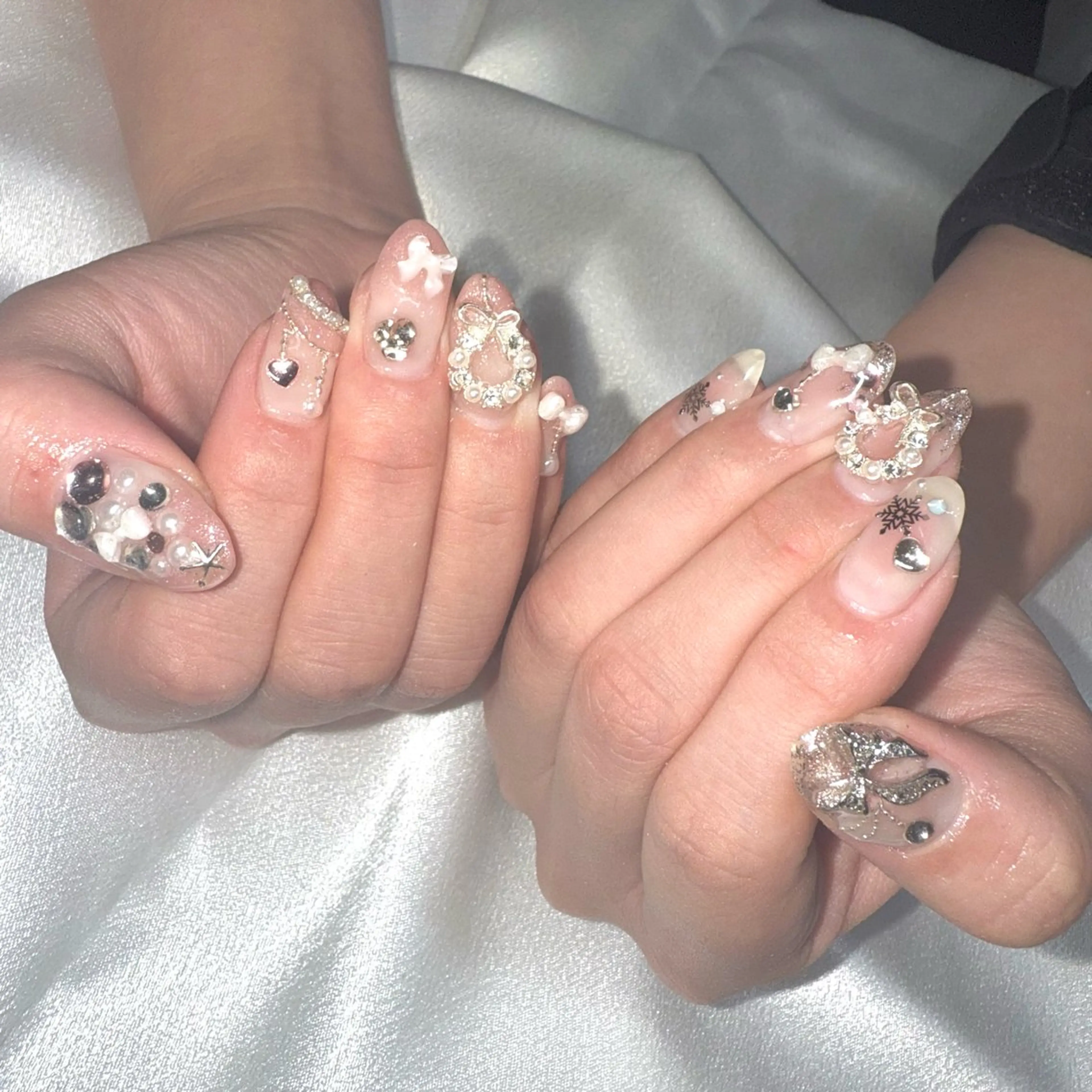 ネイル ピンク 冬ネイル クリスマス ハンドネイル ★Rinail... .のネイルデザイン