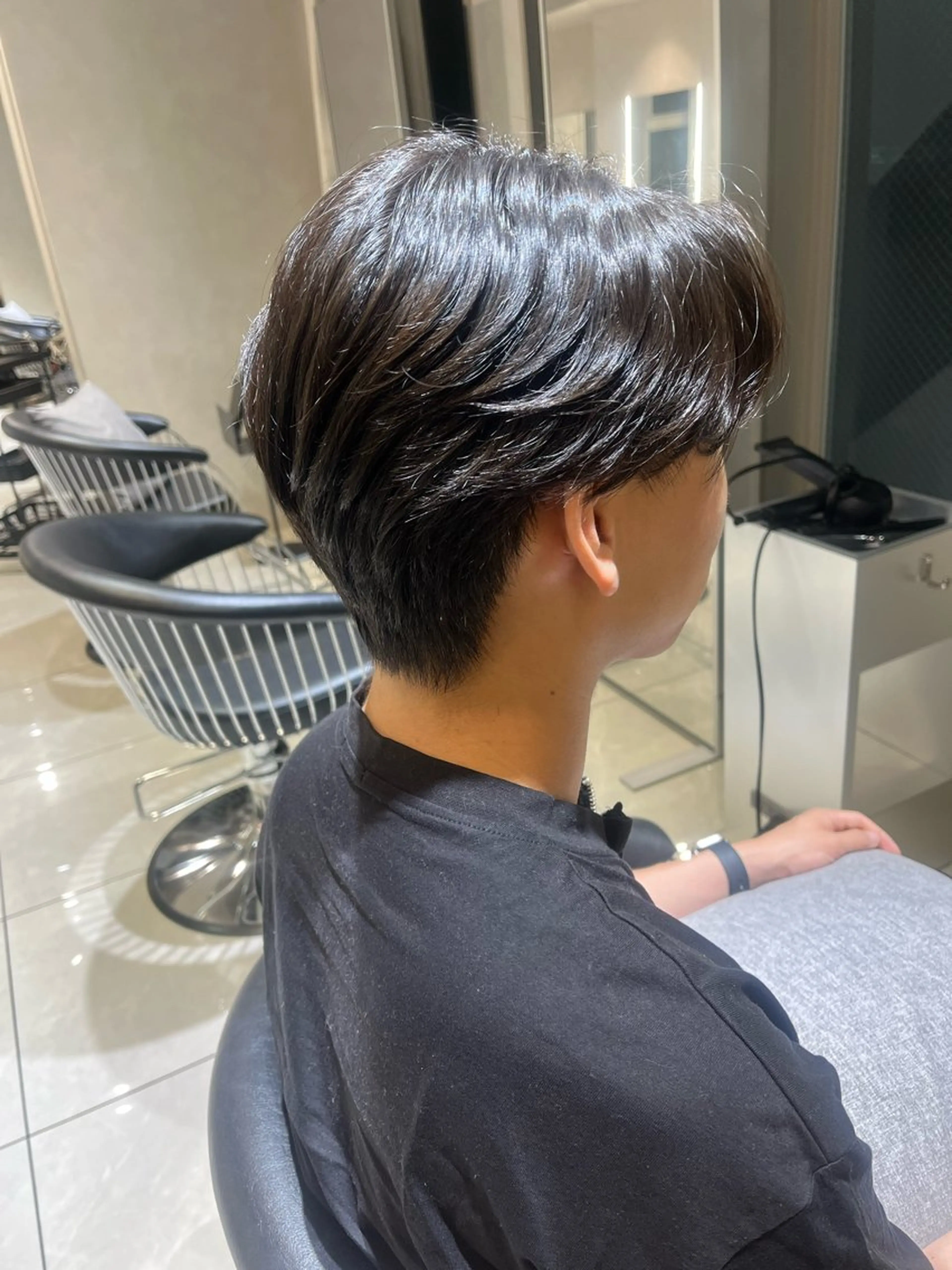 パーマ メンズ カット 縮毛矯正 メンズセンターパート 池袋/wakanaのヘアスタイル