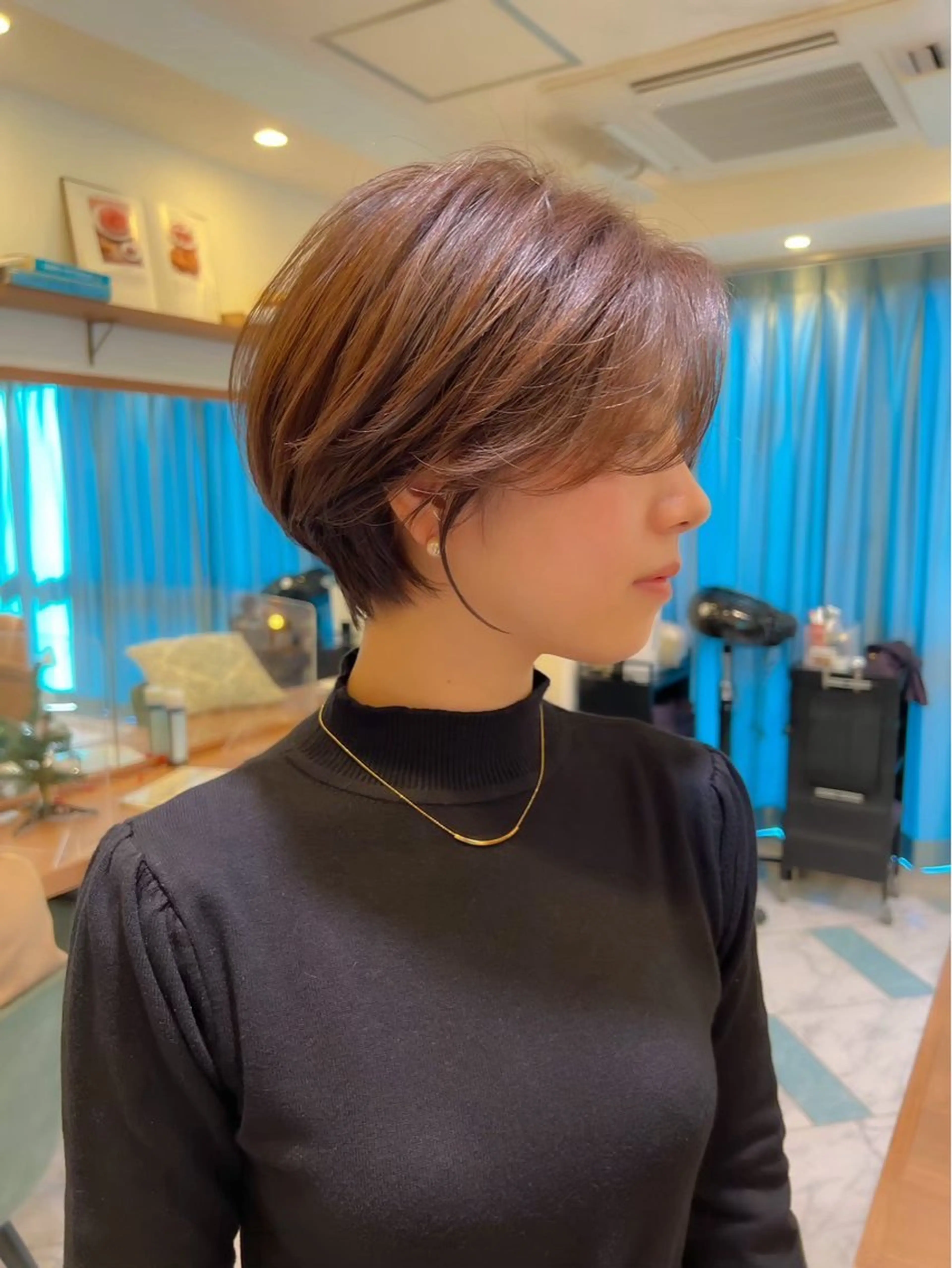 ショート ショートヘア 小顔カット カット ヘアカラー トリートメント ヘッドスパ taiga ショート /レイヤー/矯正🌈のヘアスタイル