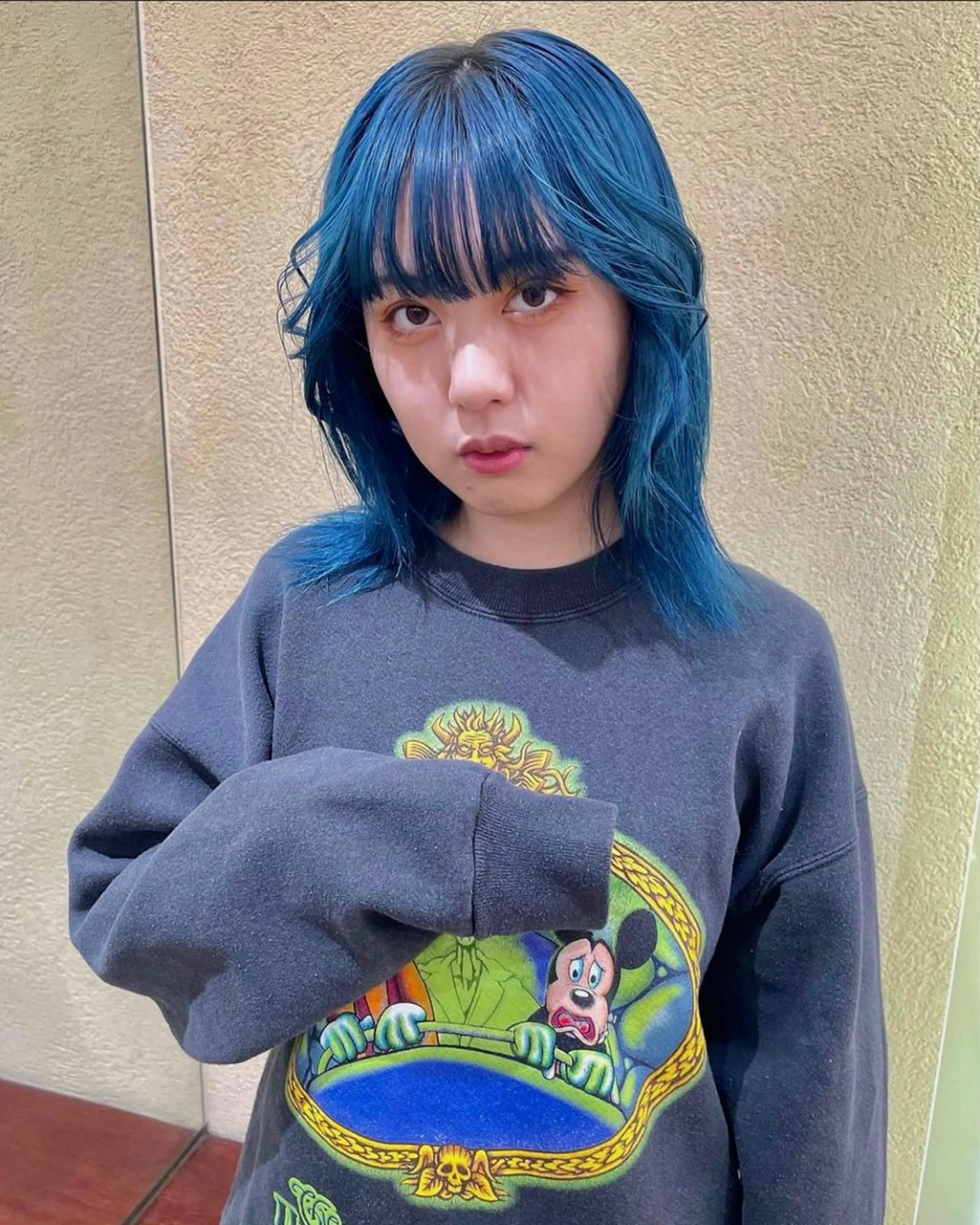 ミディアム カラー 塩谷 雪花のヘアスタイル