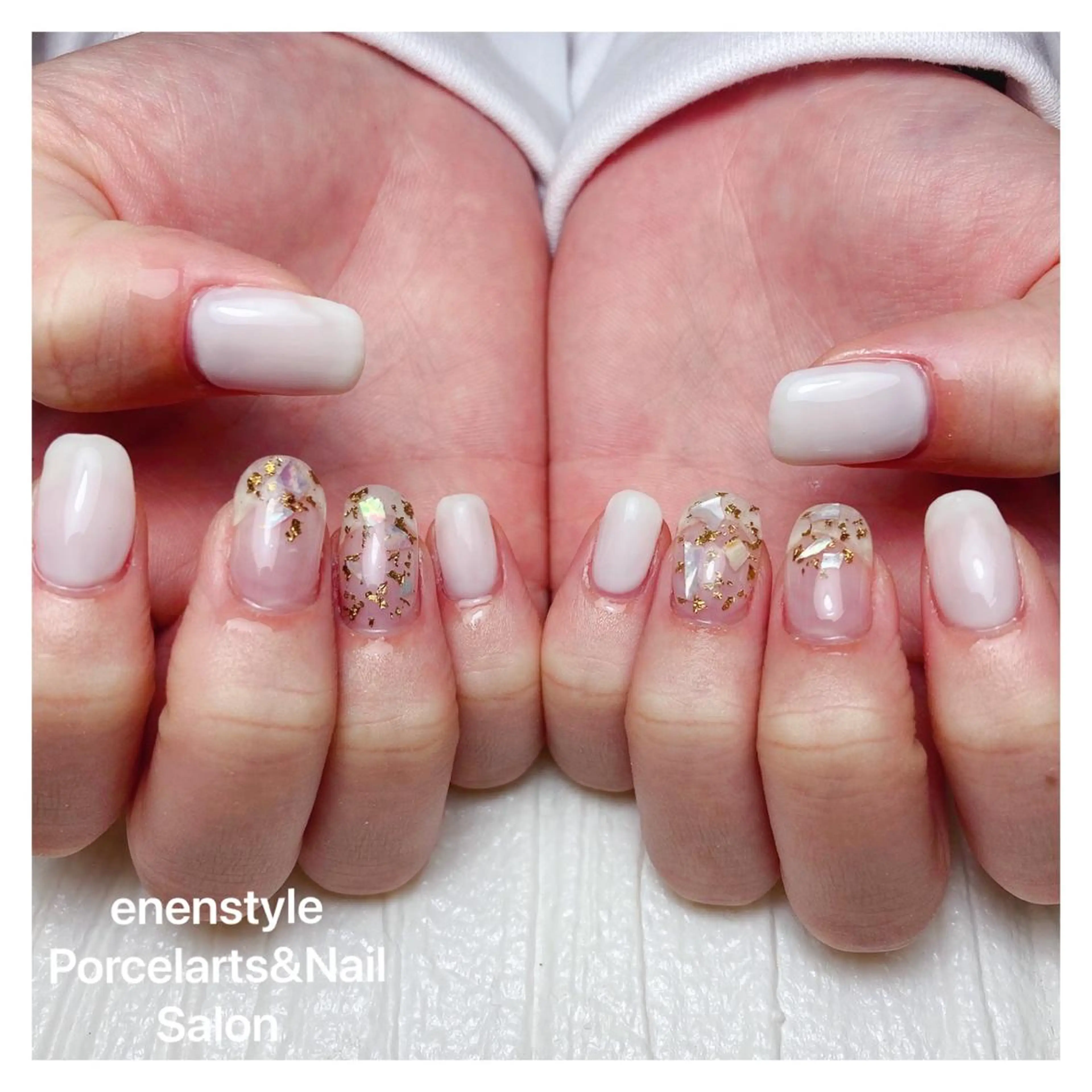 ミディアム ネイル ハンドネイル 👑enen style👑のネイルデザイン