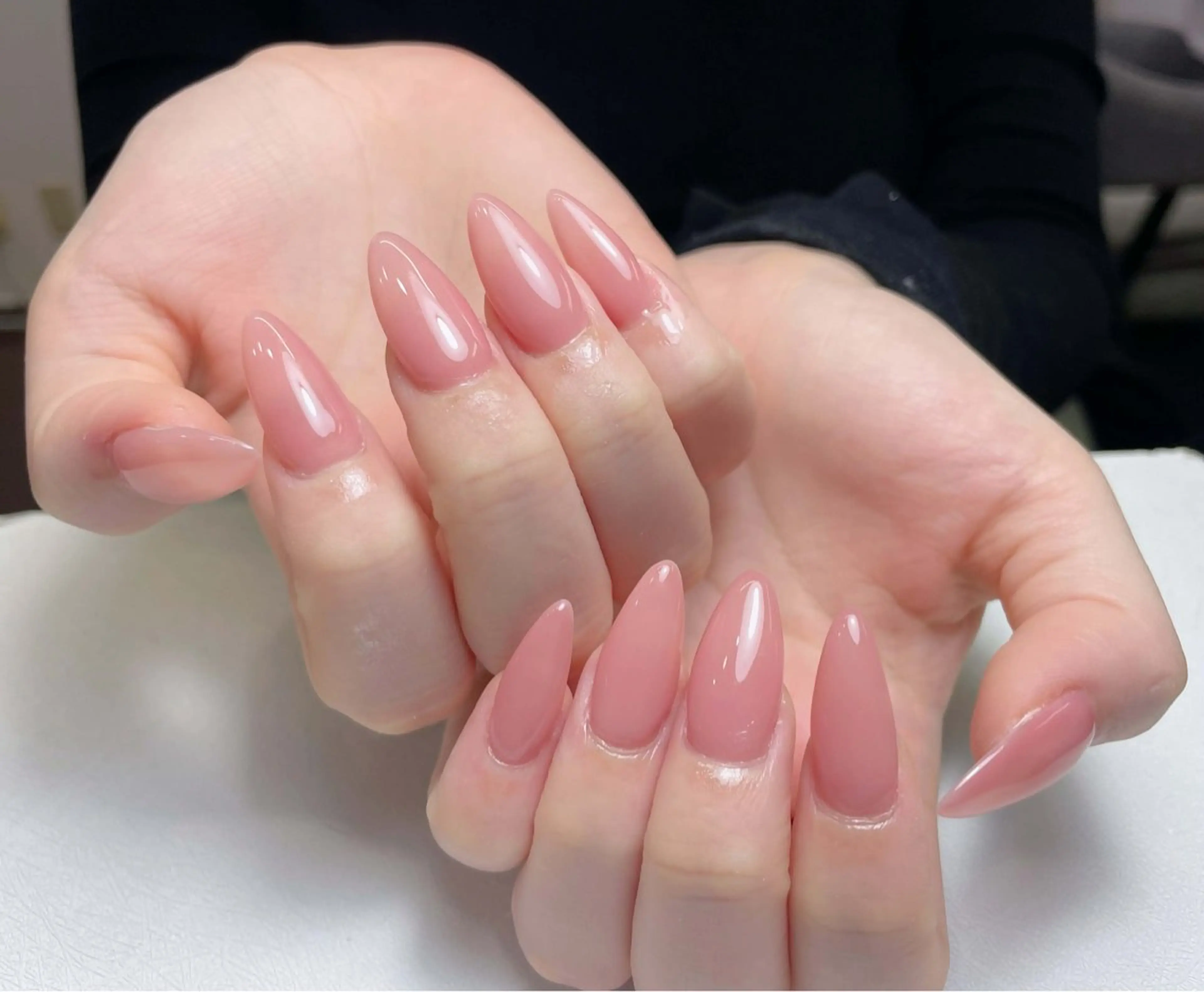 ネイル アートネイル 長さ出し フレンチネイル ジェルネイル ガーリー ハンドネイル 中野駅から2分 MEO NAILのネイルデザイン