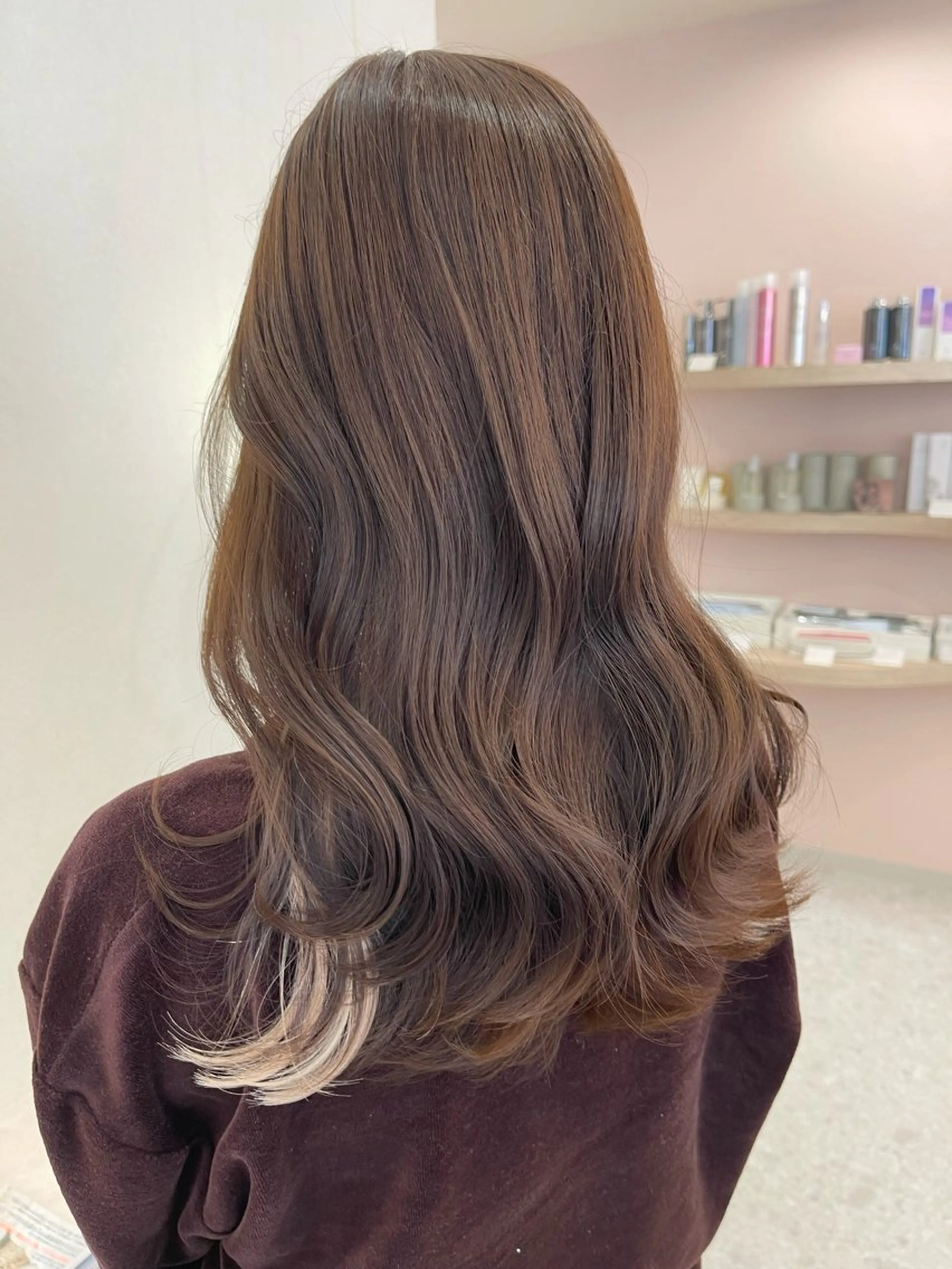 セミロング エクステ ヘアカラー MEI💫銀座 エクステ/艶カラーのヘアスタイル