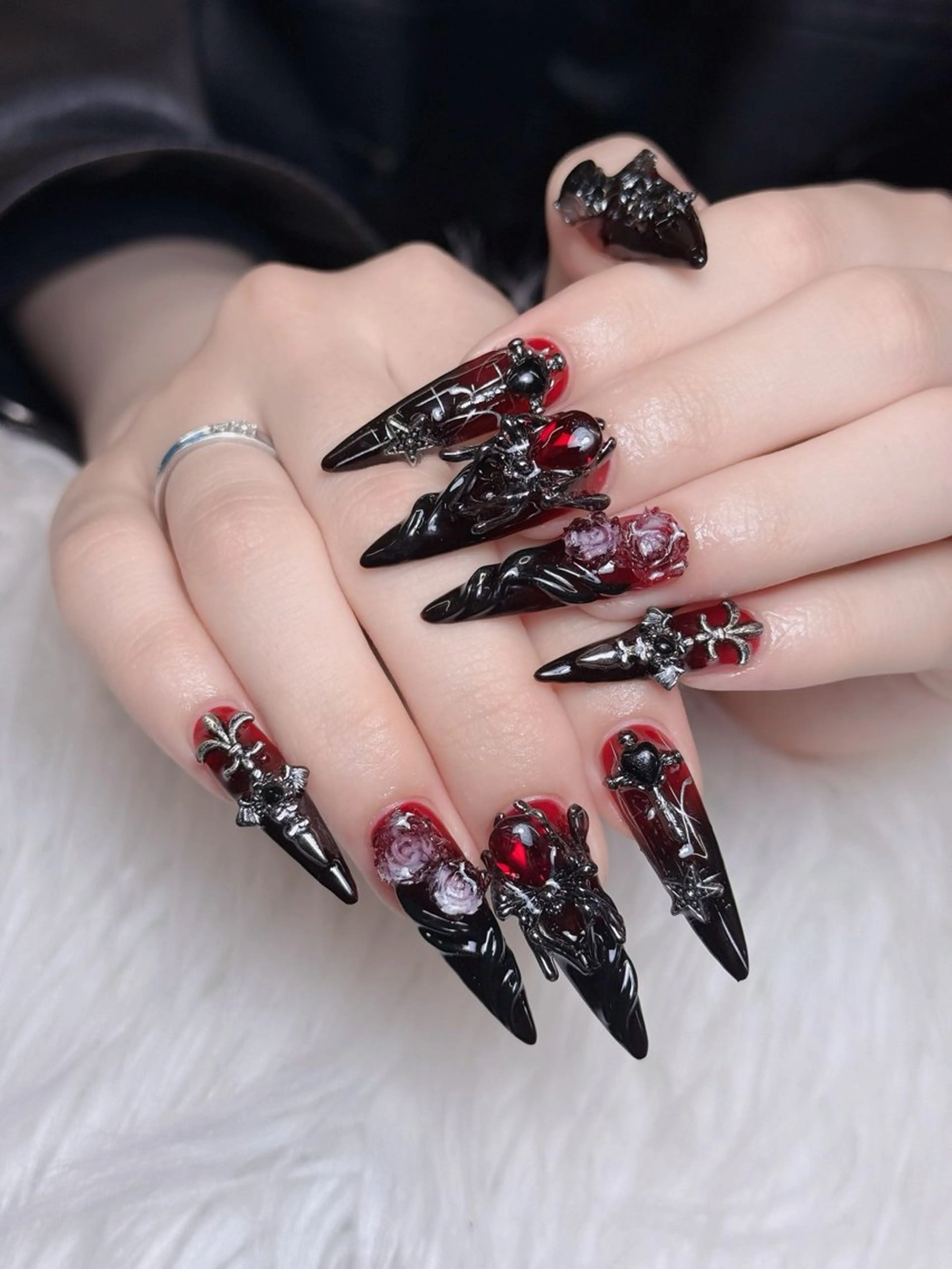 ネイル オーロラネイル チークネイル 長さ出し フレンチネイル 韓国ネイル ハンドネイル Lumi Shinokuboのネイルデザイン