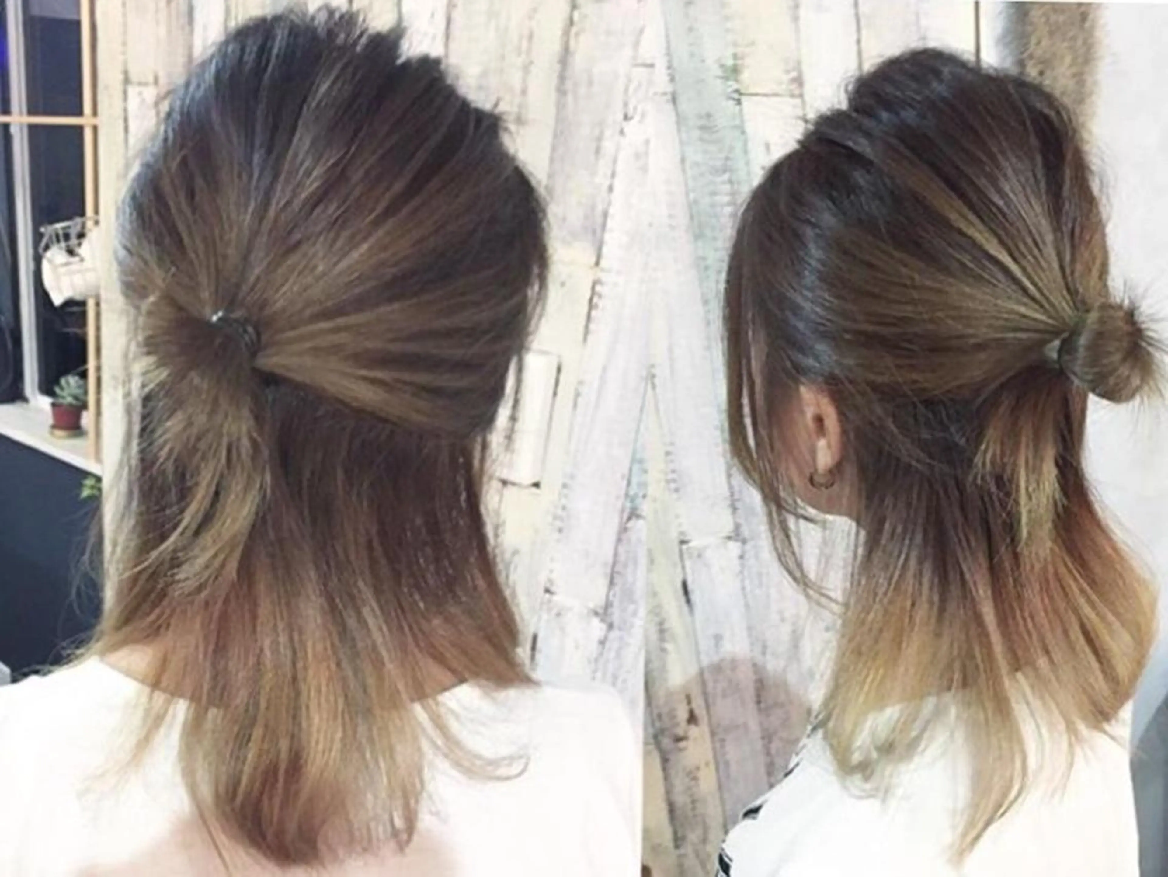 ミディアム セミロング カラー グラデーションカラー COCOROHOOKI所属・松田 由貴のヘアスタイル