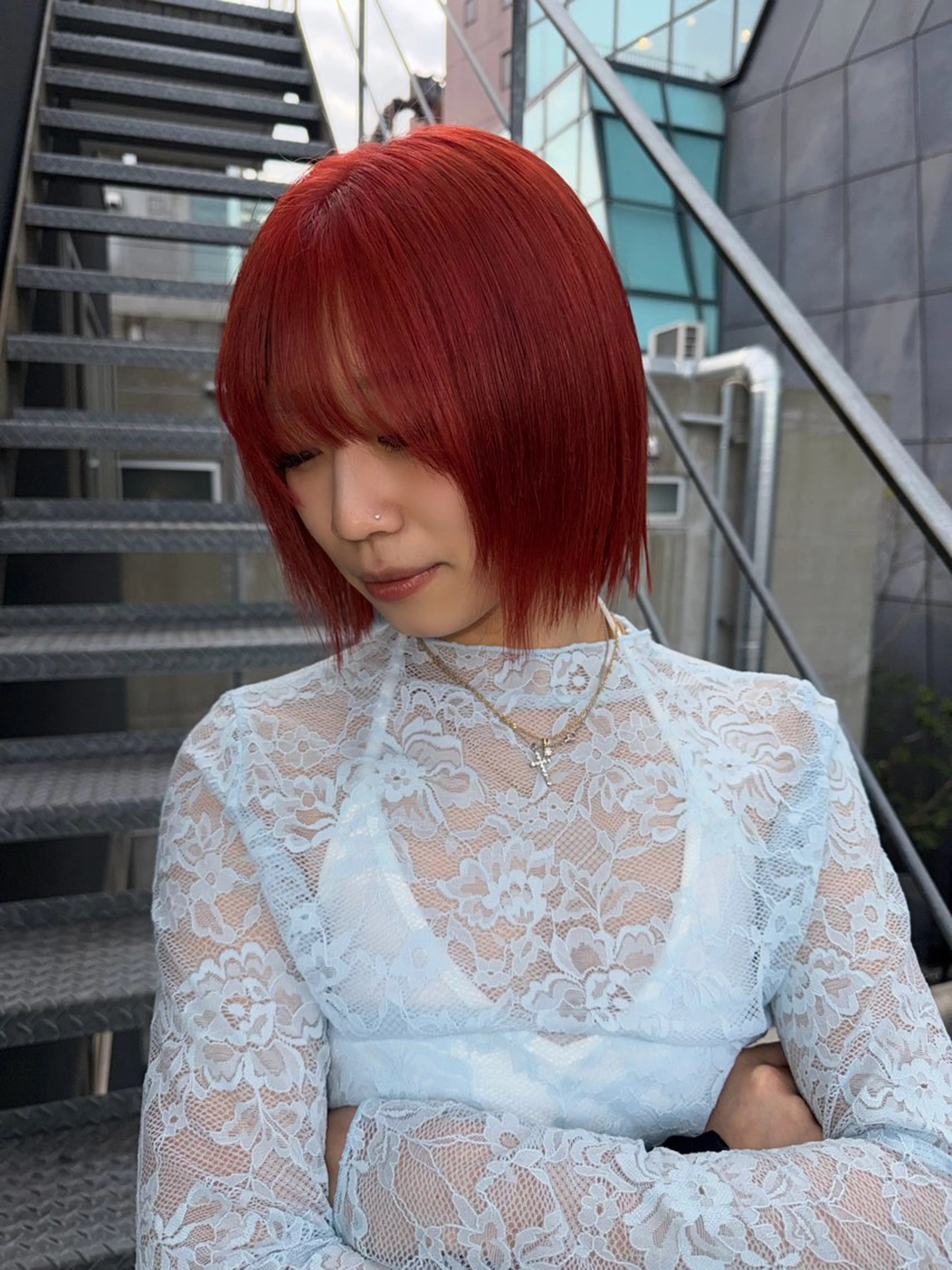 ショート カラー オレンジ 🫧カラーモデル募集 🫧Hiyuのヘアスタイル