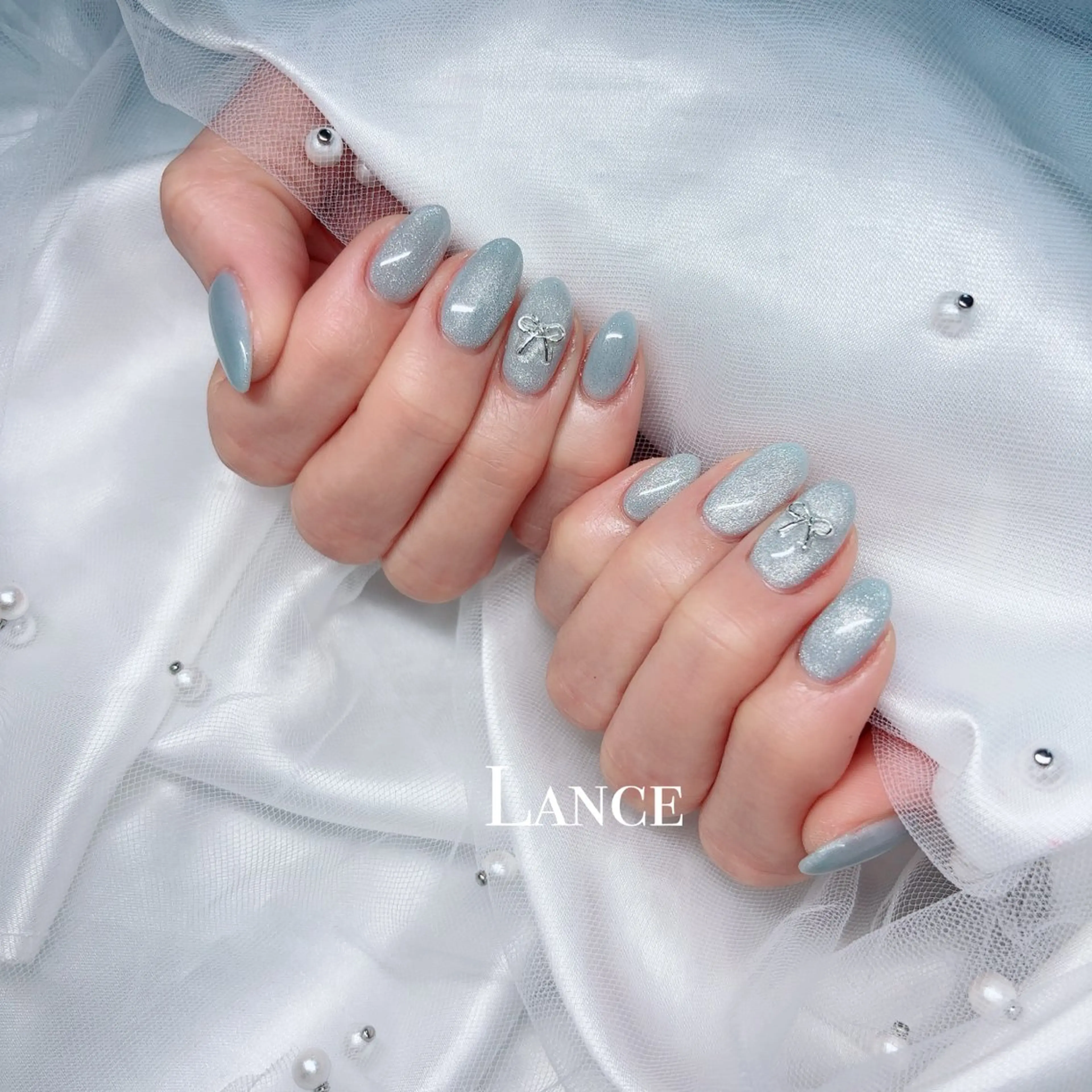 ネイル キラキラネイル 韓国ネイル ラメ(グリッター) 春ネイル バレンタイン ハンドネイル Lance nailのネイルデザイン