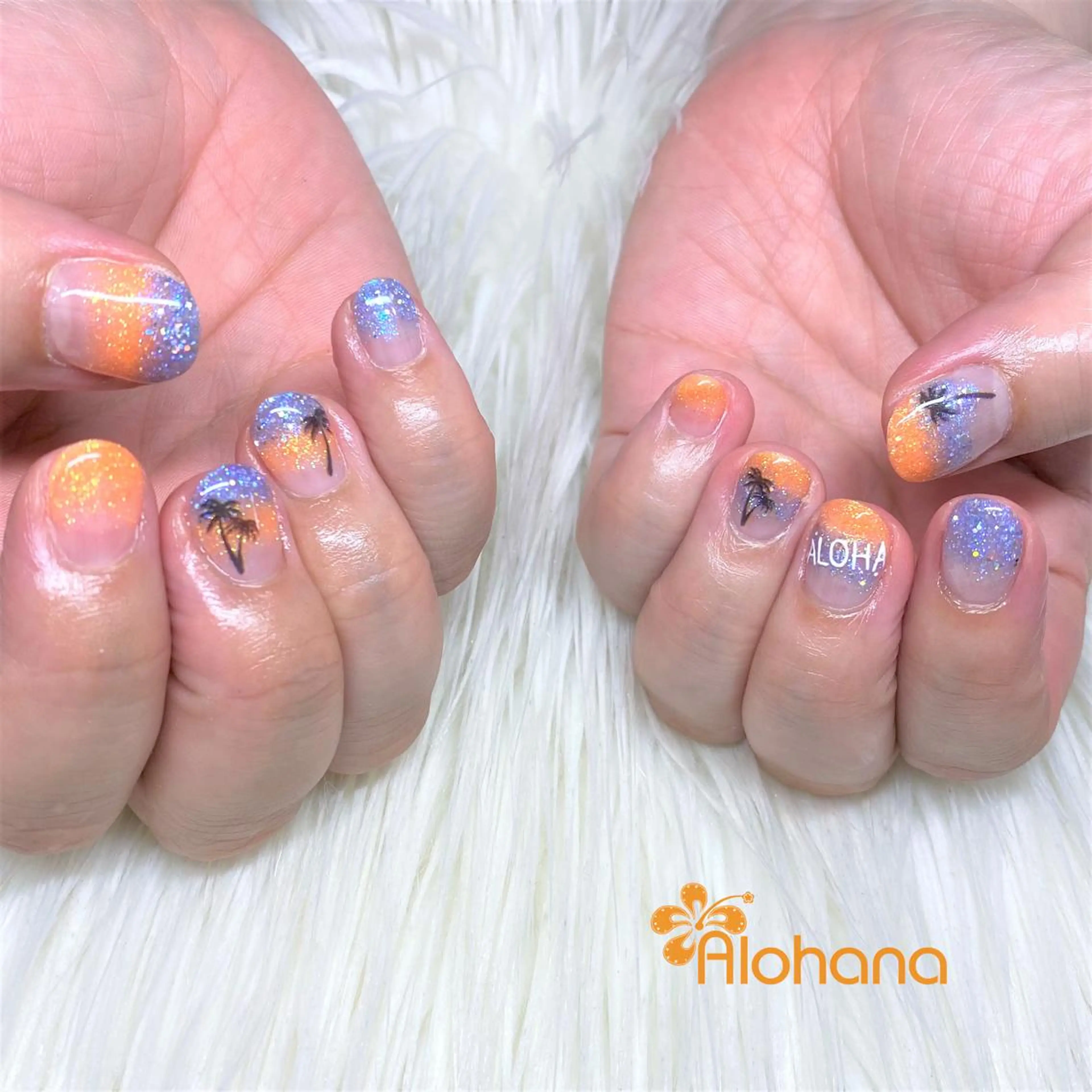 ネイル ラメ(グリッター) ラメグラデーション Alohana所属・Alohana Minaのネイルデザイン