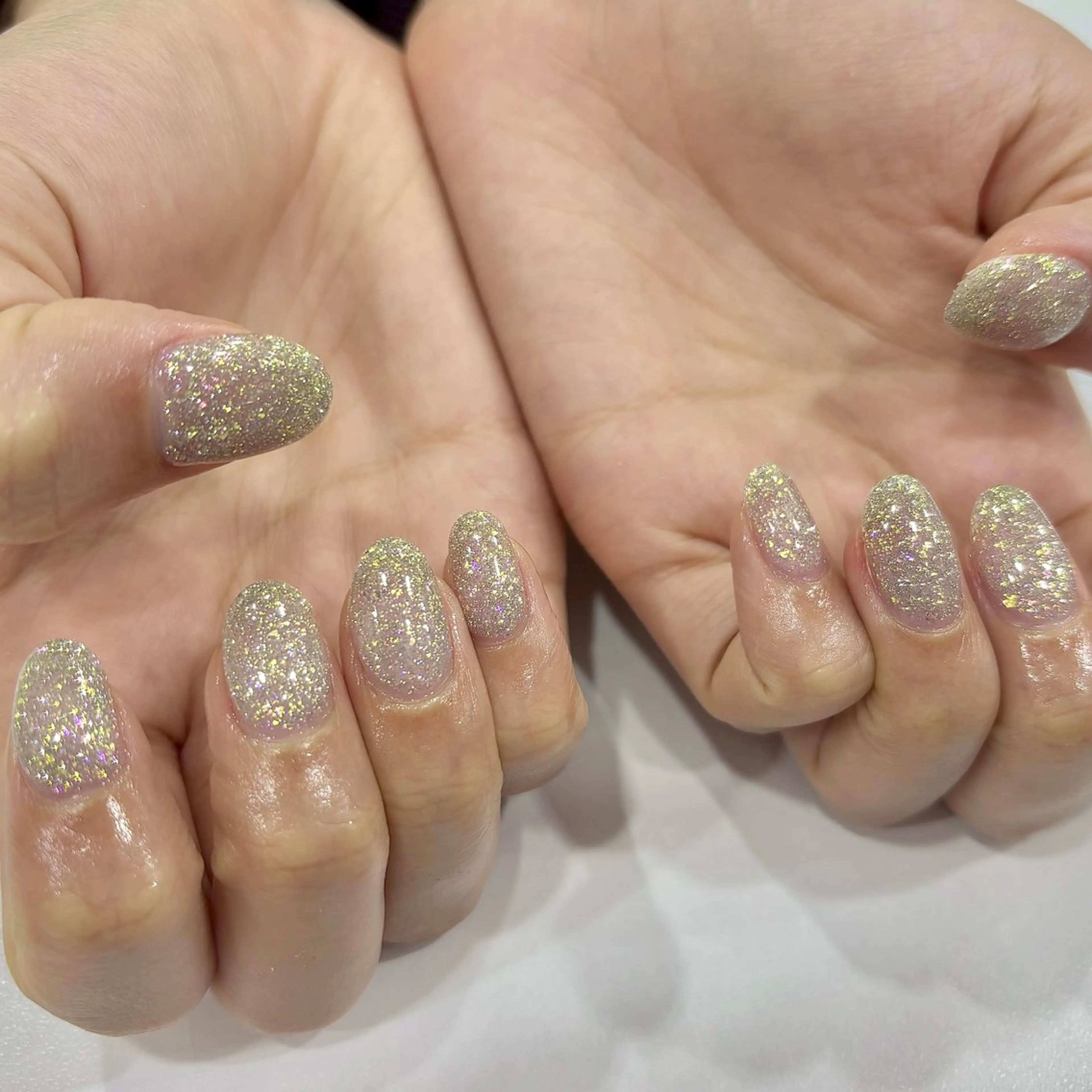 ネイル フラッシュネイル シルバー アンリッシュ池袋 小泉のネイルデザイン