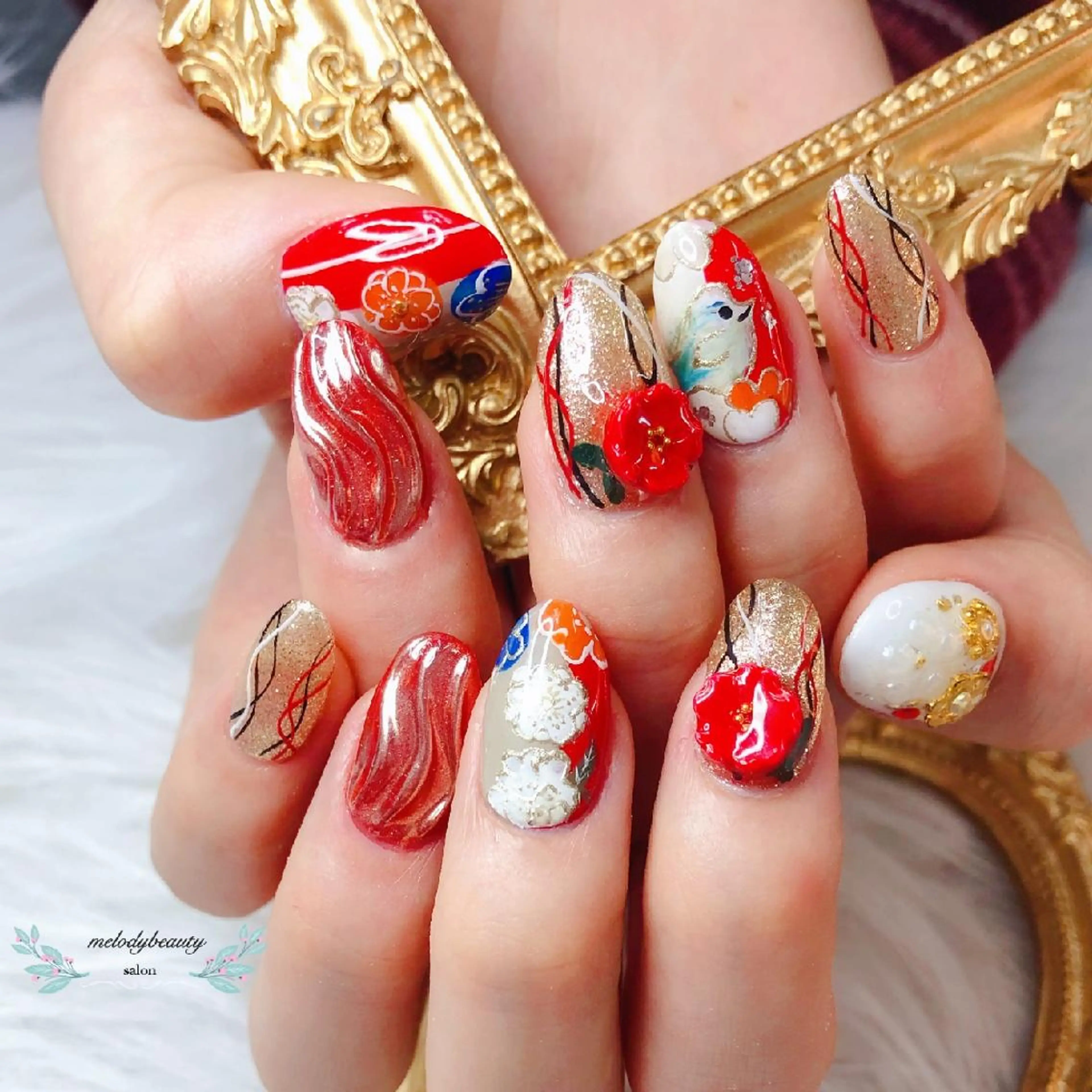 ネイル オーロラネイル ジェルネイル マグネットネイル シンプルネイル ブライダルネイル Melody Nail所属・Melody  3D/スカルプ専門店のネイルデザイン