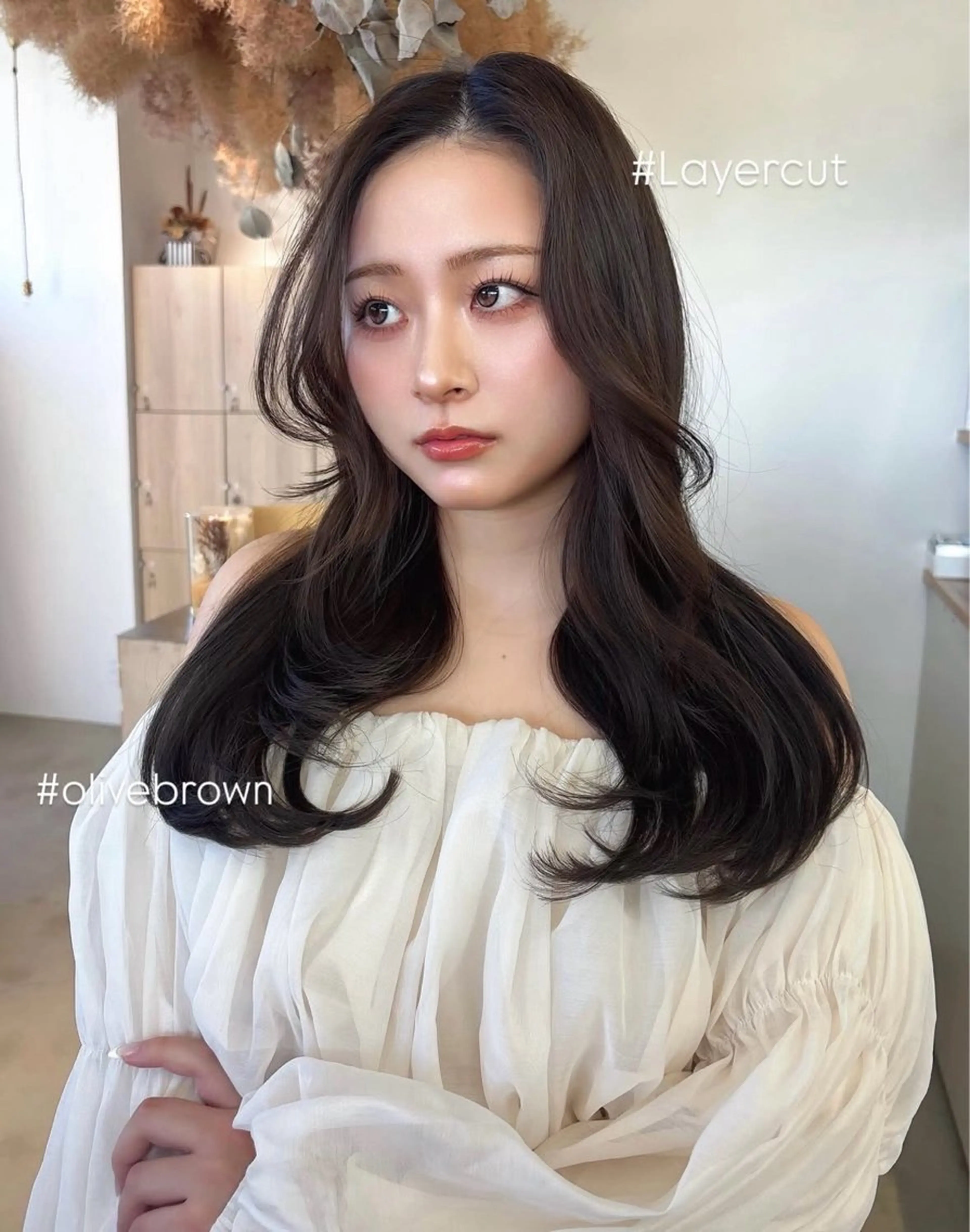 ロング 韓国風ヘア レイヤーカット vince gio 彩織のヘアスタイル