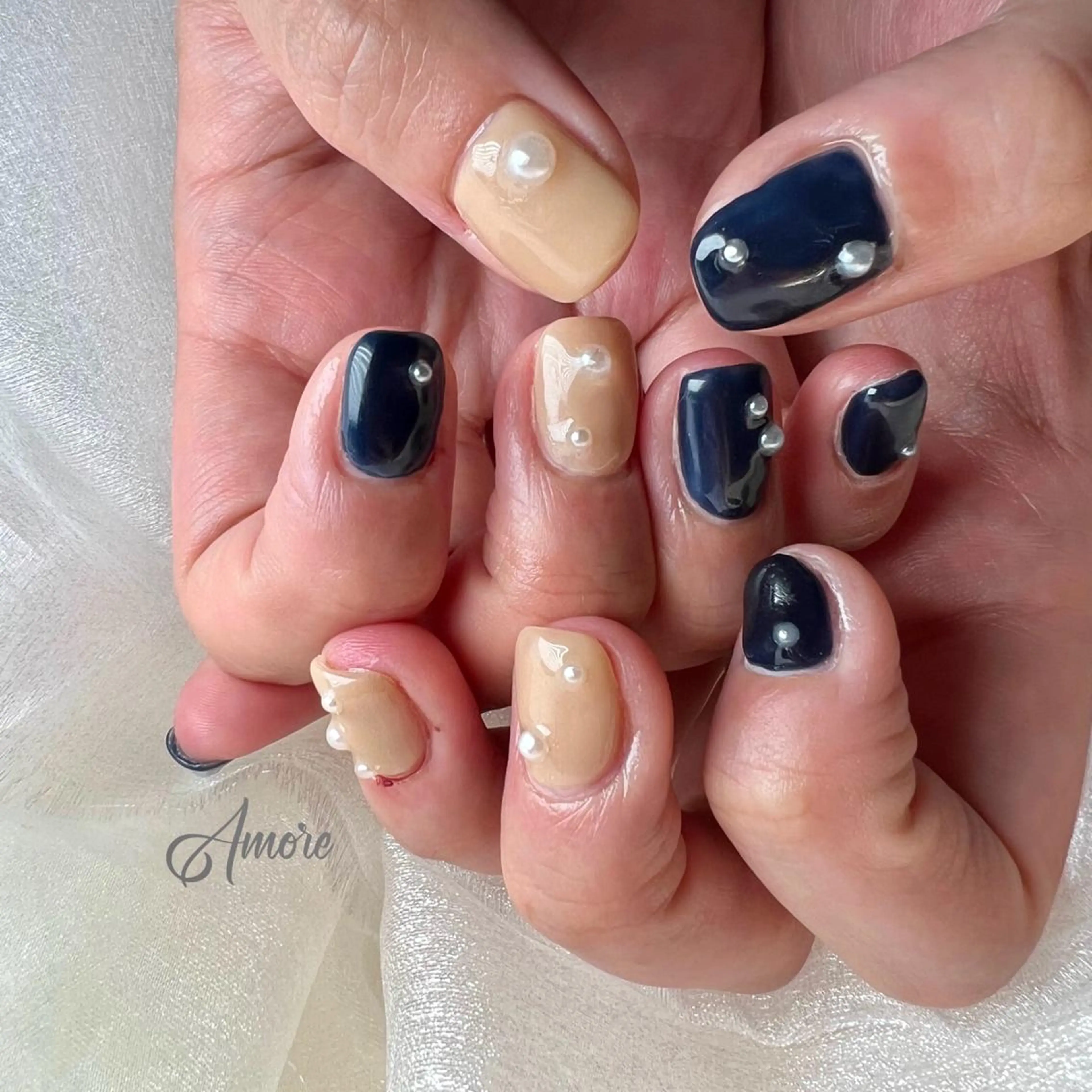 ネイル ジェルネイル 韓国ネイル ミラーネイル オフィスネイル パラジェル You kyehwaのネイルデザイン