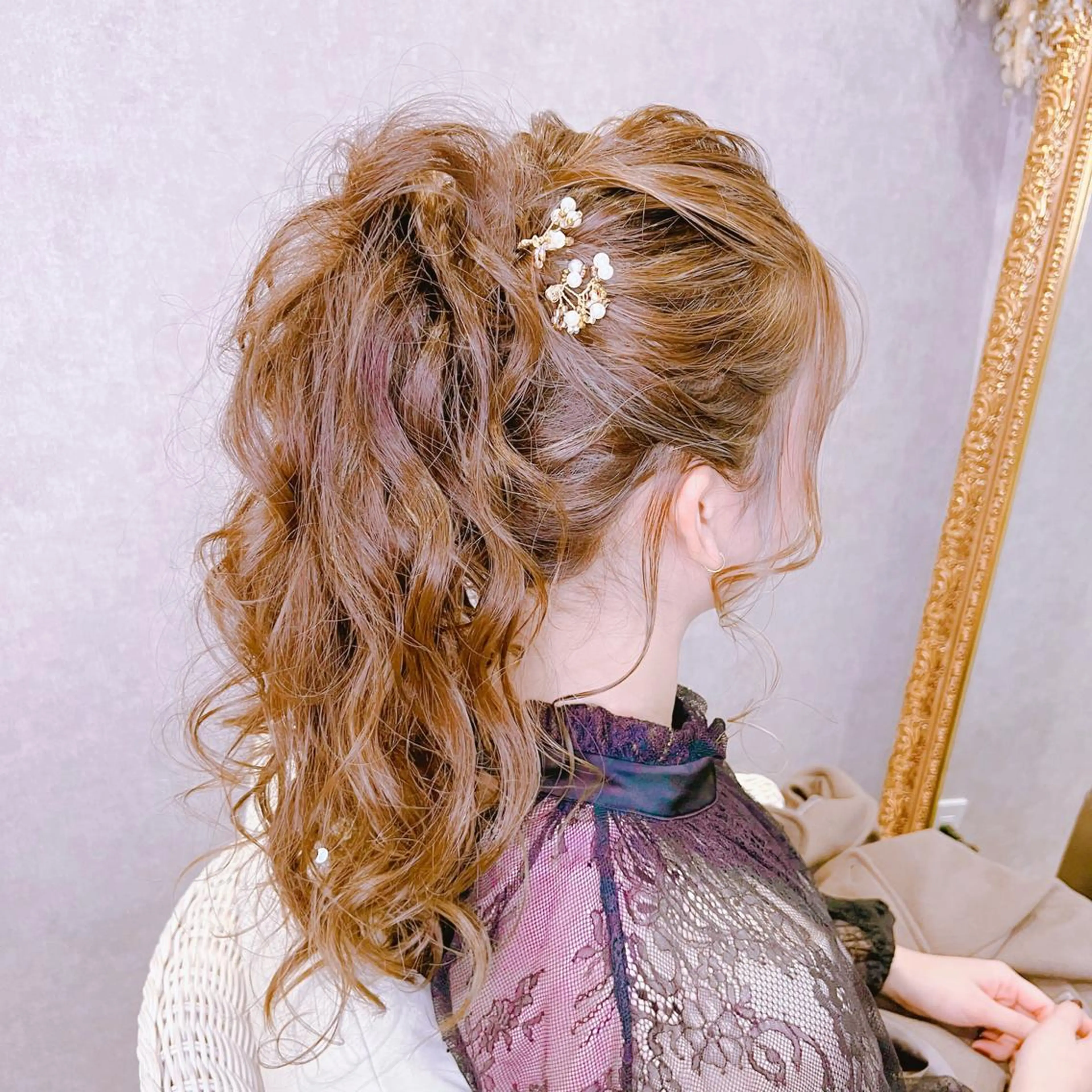 ヘアアレンジ ヘアセット Feather MAIのマツエク・マツパデザイン