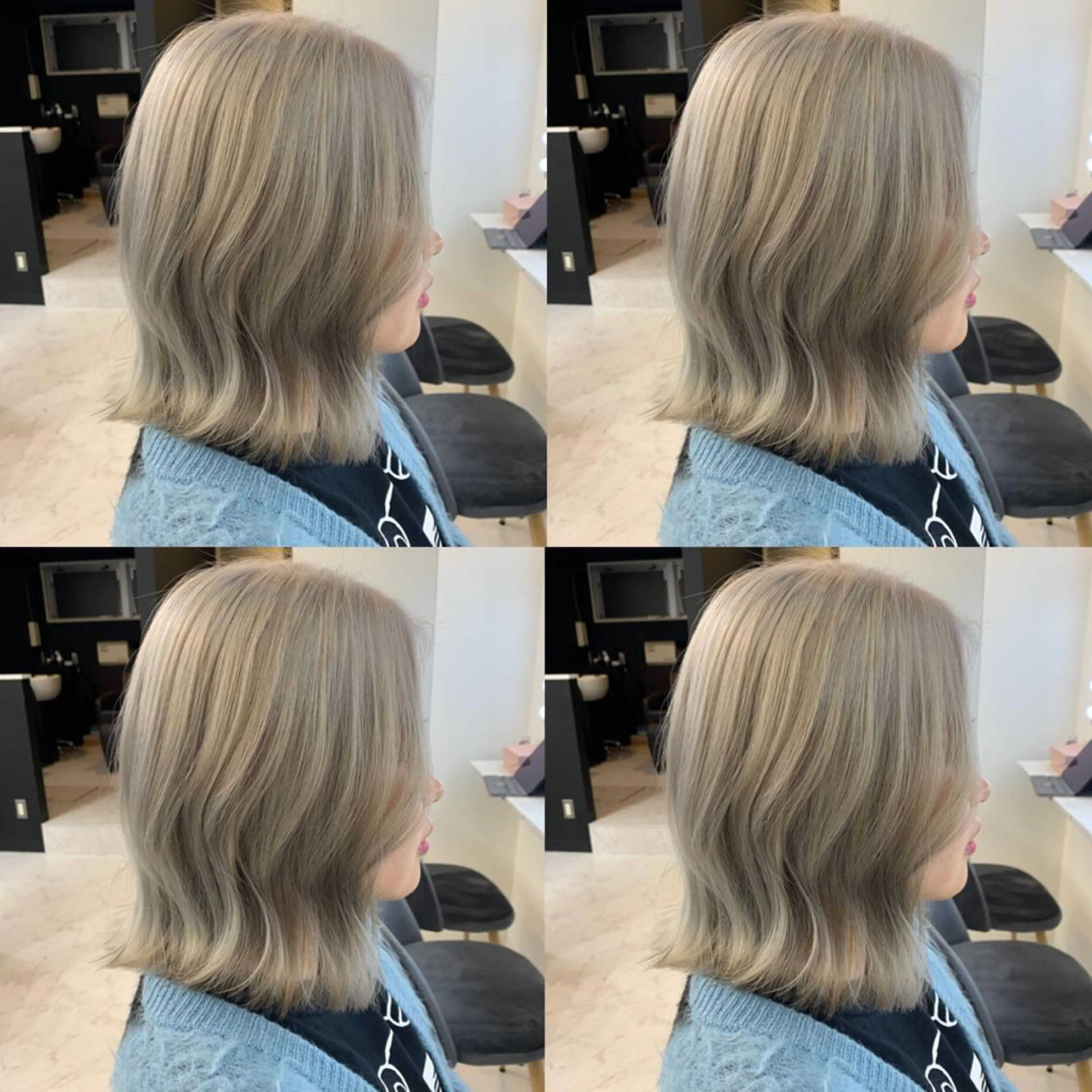 ミディアム カラー ヘアアレンジ ヘアカラー トリートメント 🦋韓国ヘア 坂本 菜摘🦋のヘアスタイル