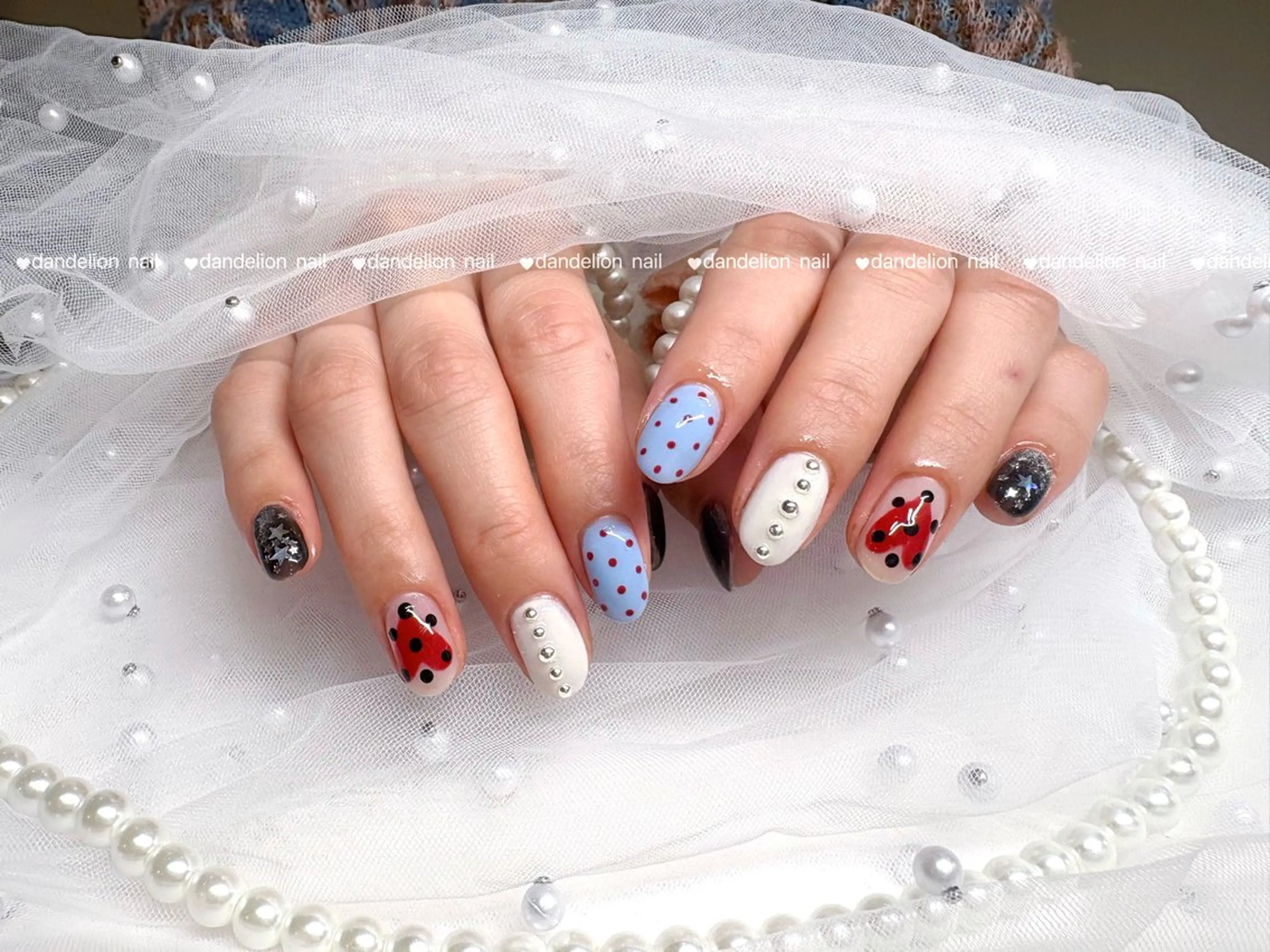 ネイル ハート 持ち込み ワンホンネイル ハンドネイル dandelion nail北千住のネイルデザイン