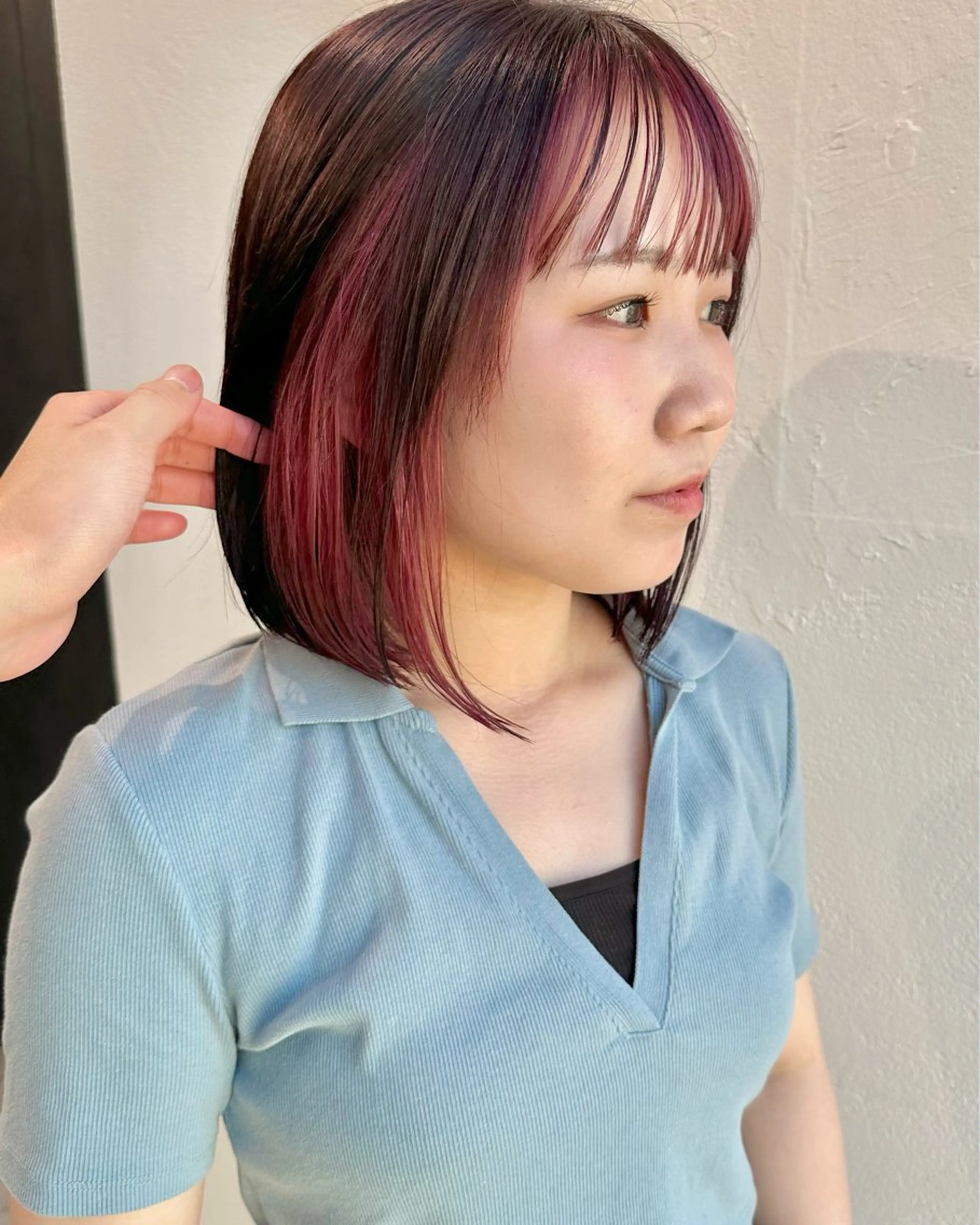 ショート カラー インナーカラー ピンクカラー カット ヘアカラー トリートメント インナーカラー/レイ ヤーカット♡/マキシのヘアスタイル