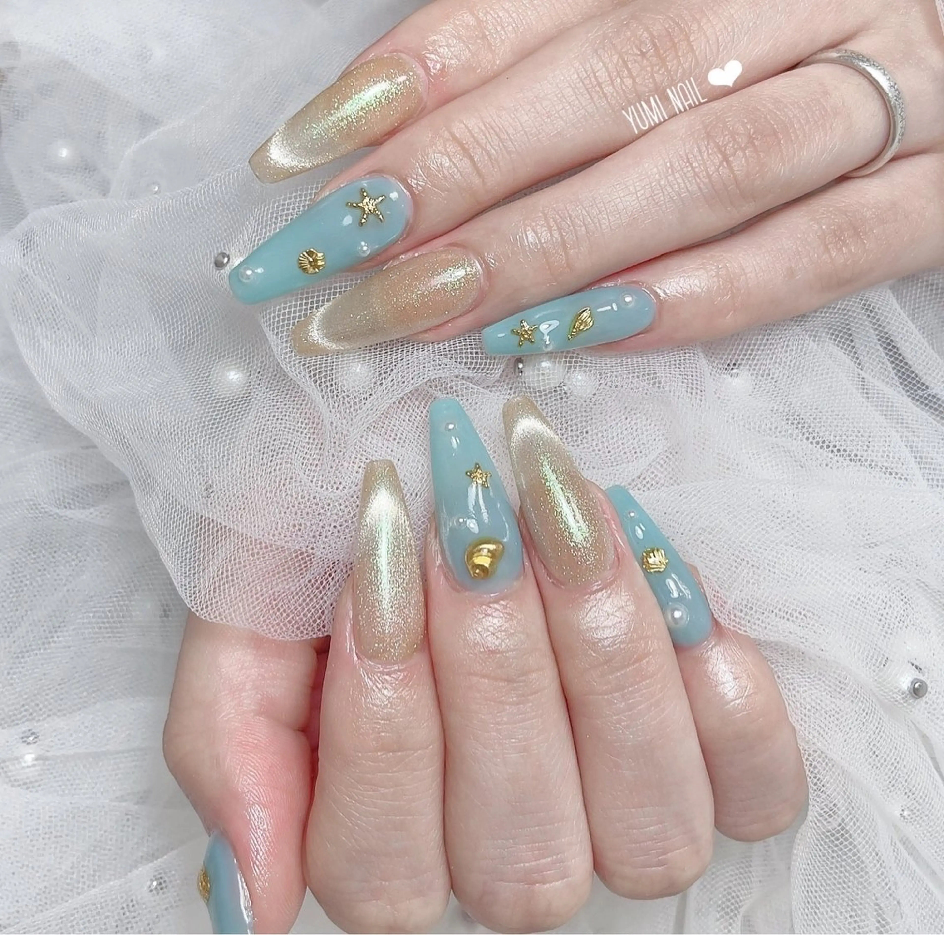 ネイル 𝐲𝐮𝐦𝐢🎀 長さ出しデザイン専門のネイルデザイン