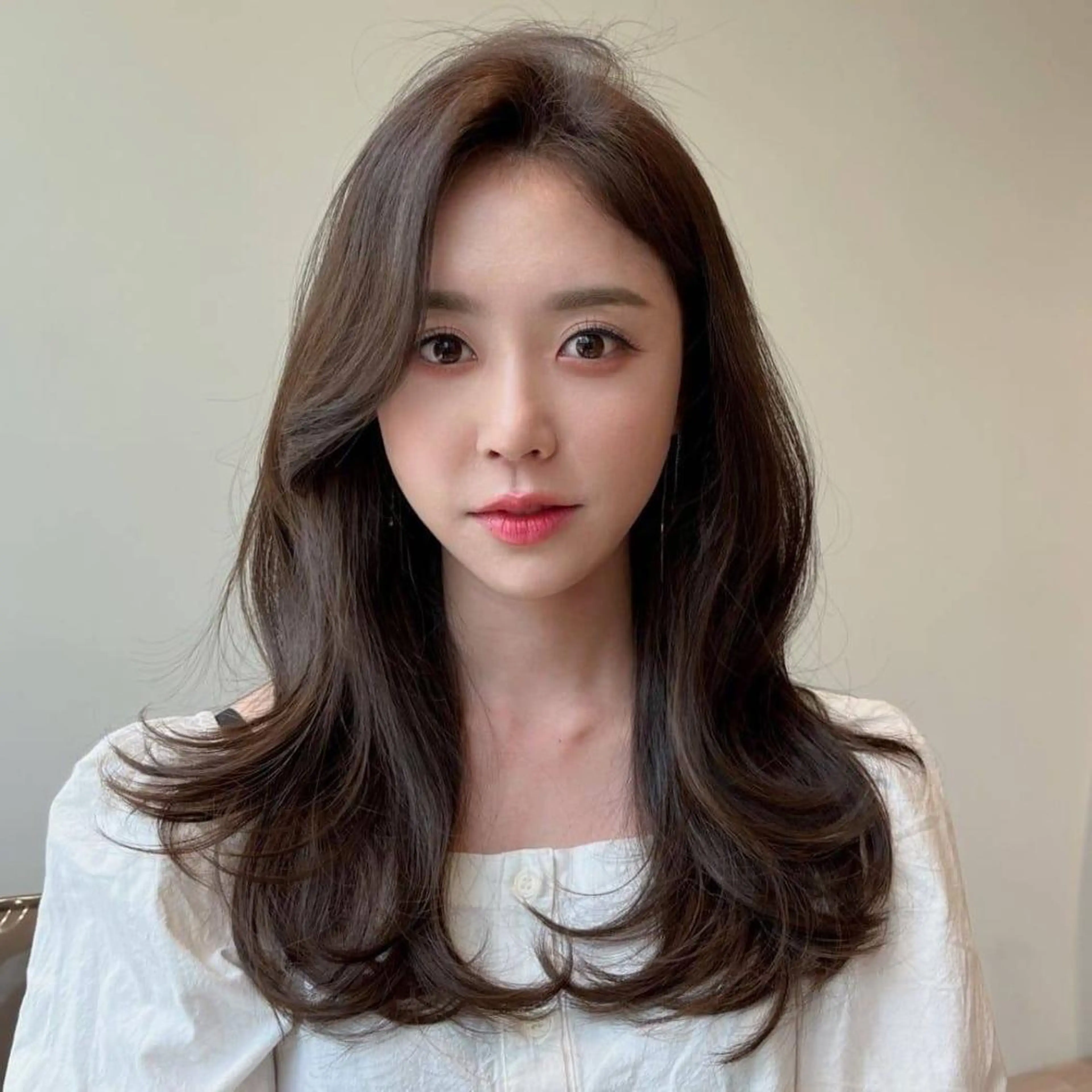 セミロング 韓国特化🇰🇷 エクステのヘアスタイル