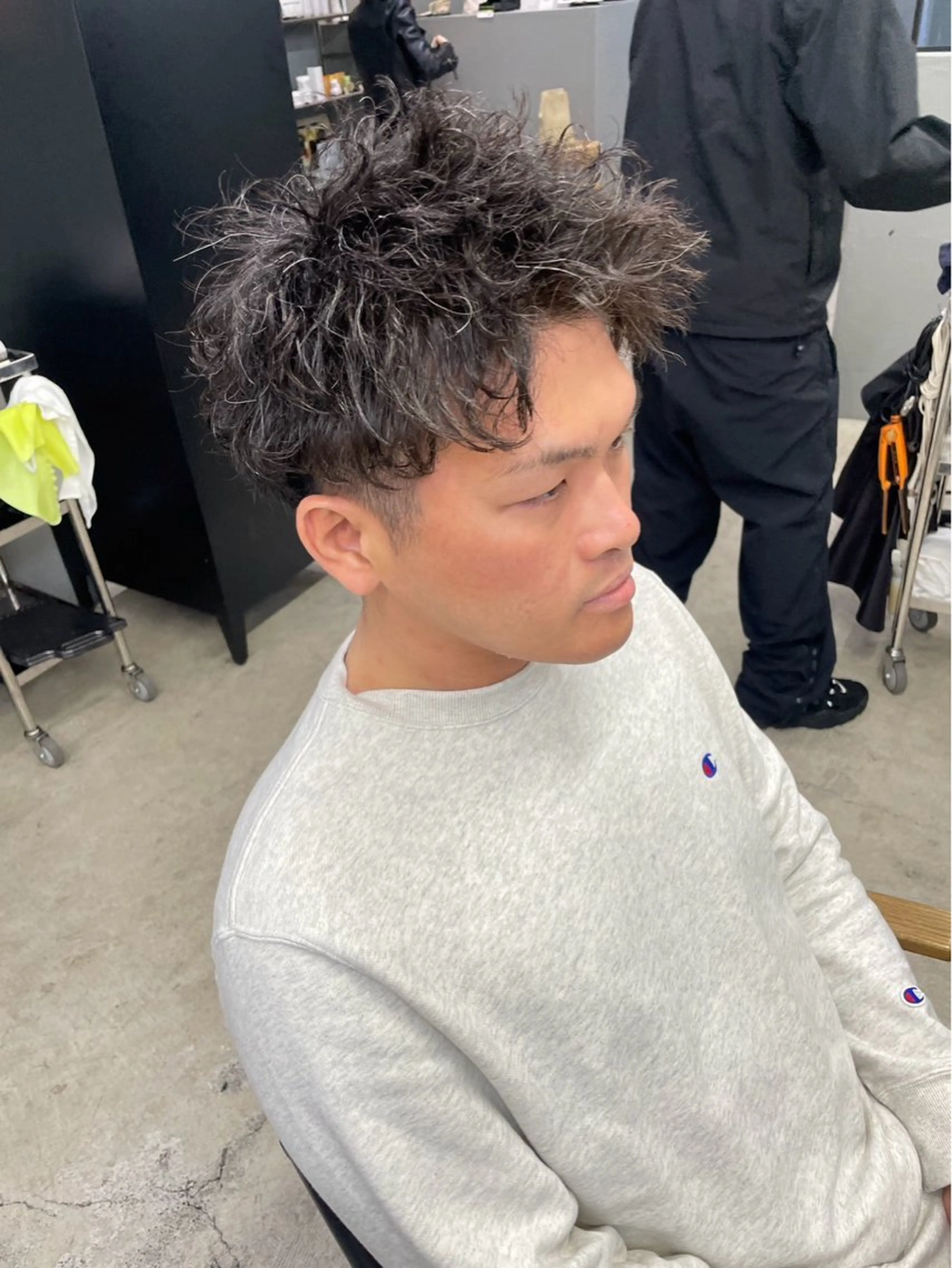 ショート パーマ メンズ カット パーマ メンズ専門サロン wokeのヘアスタイル