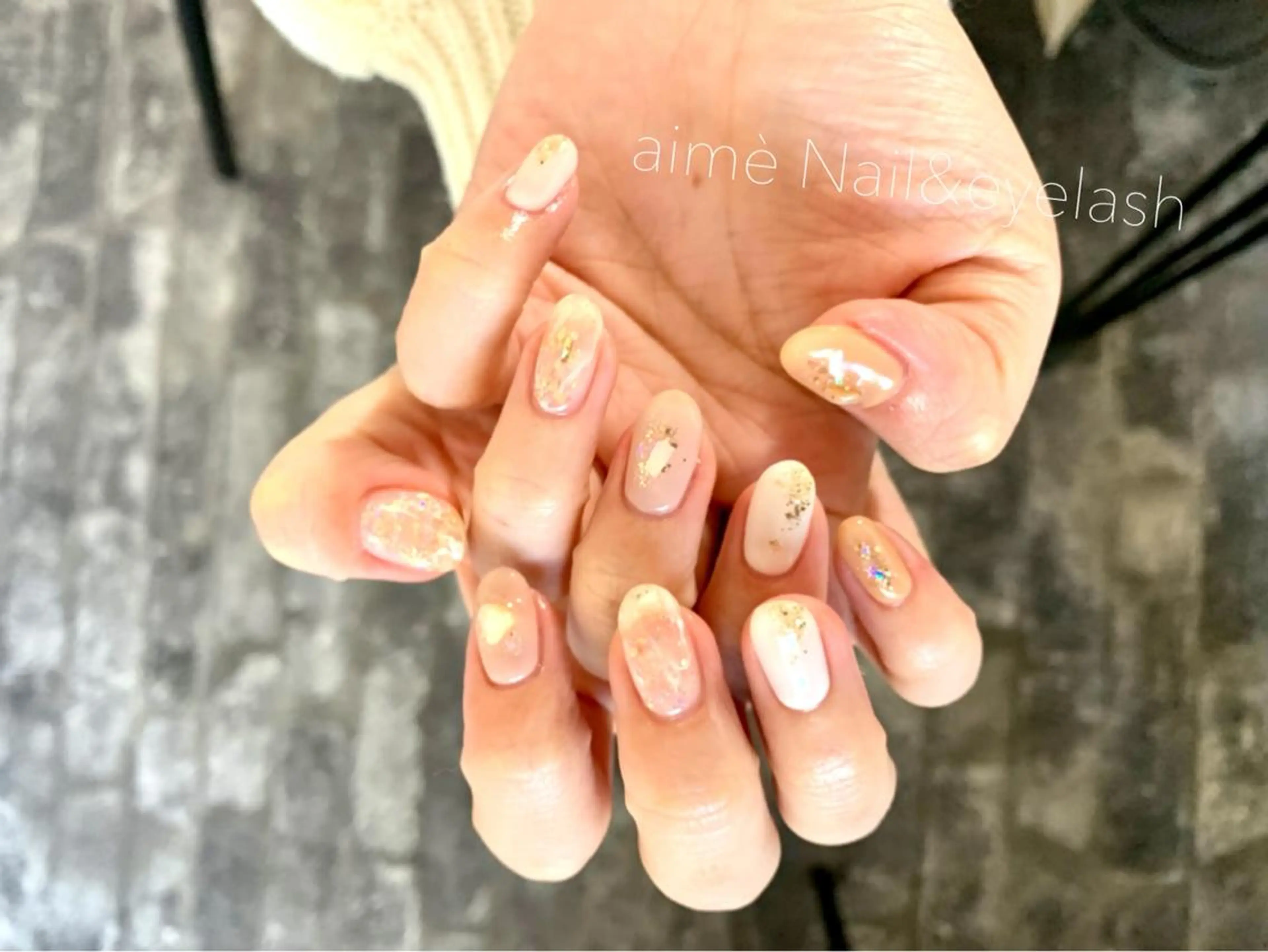 ネイル ニュアンスネイル aime 中崎町のネイルデザイン
