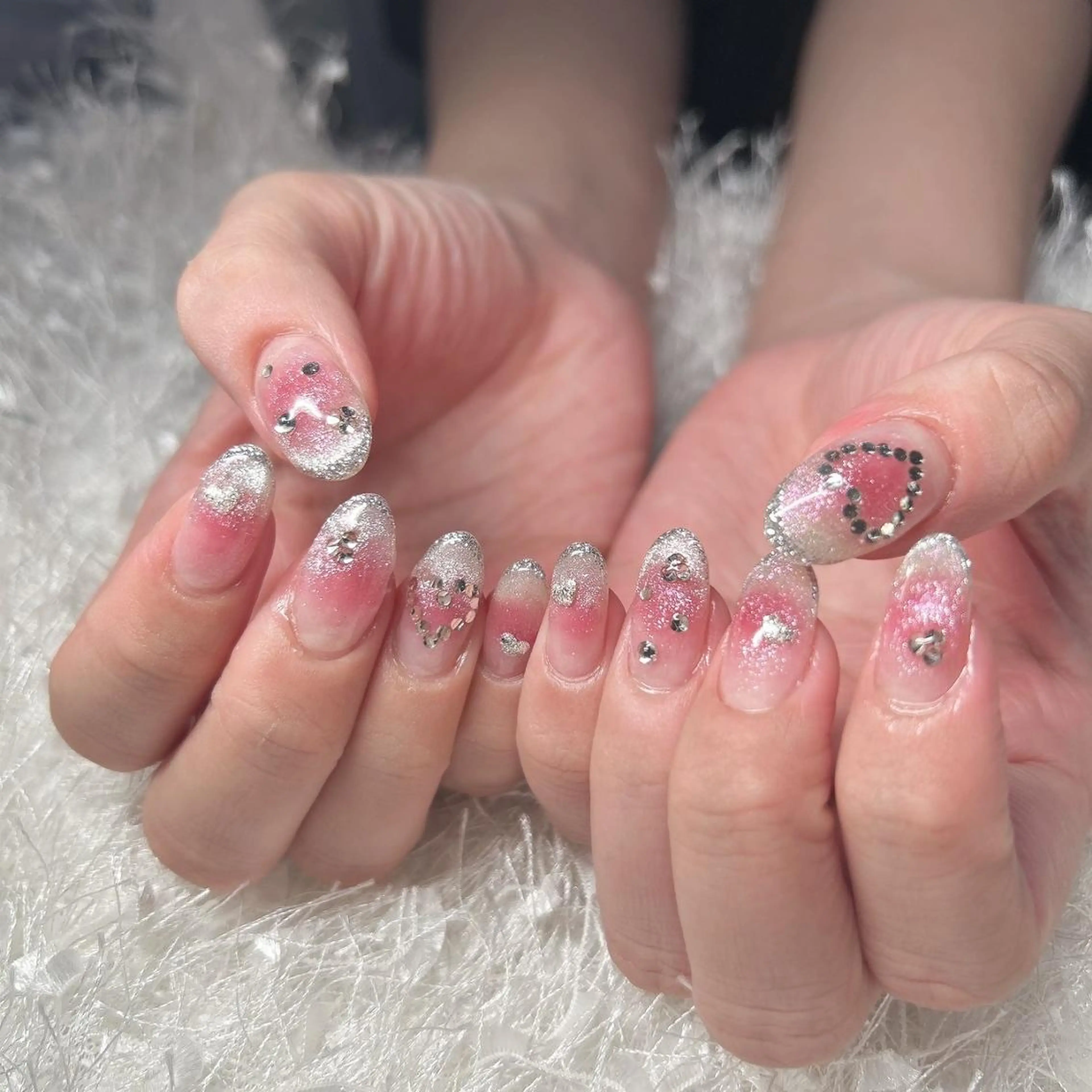 ネイル 長さ出し フレンチネイル ジェルネイル グラデーション 韓国ネイル ハンドネイル Nail&eye Belire 新宿のネイルデザイン