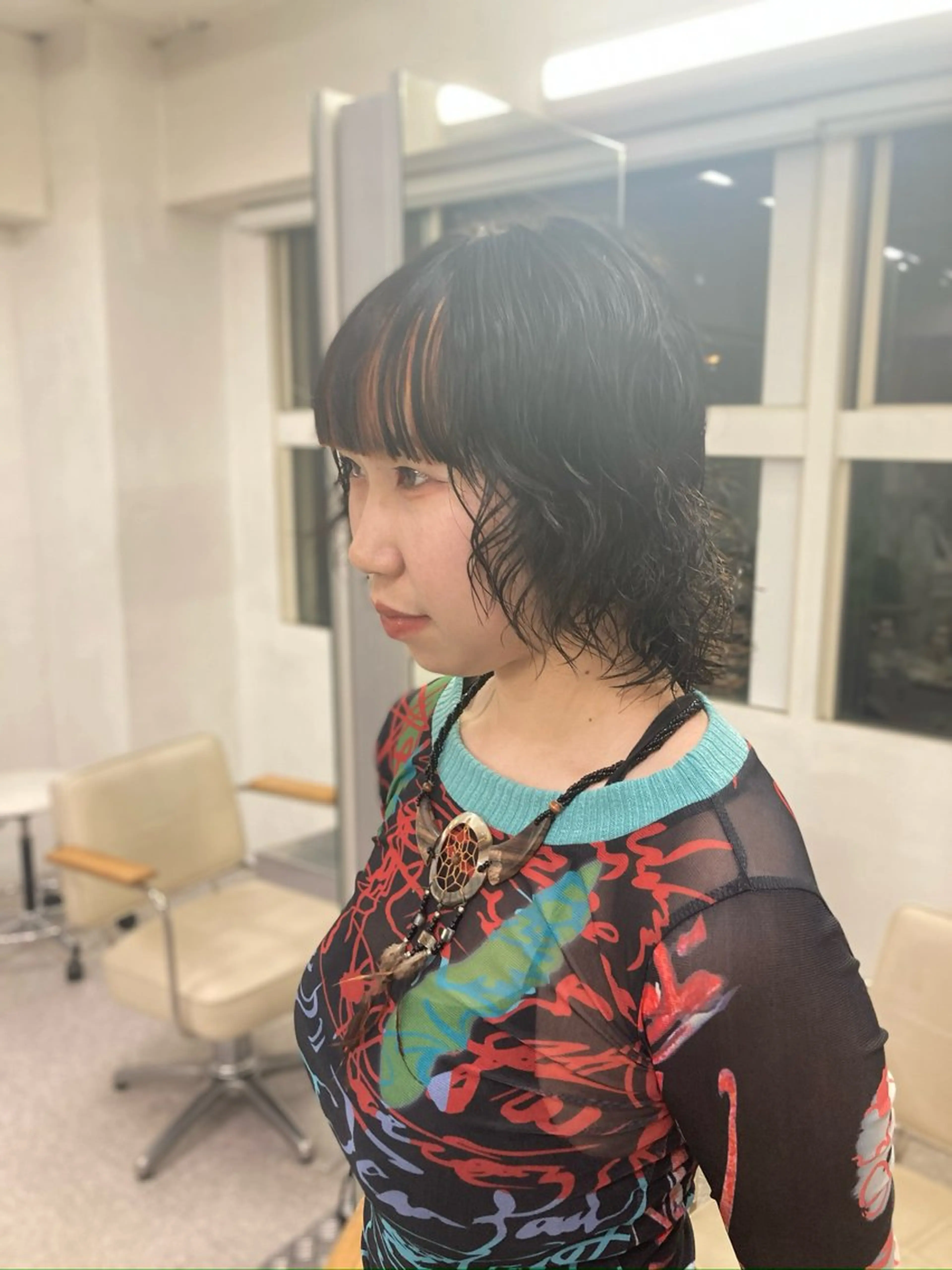 ショート パーマ ウルフレイヤー エクステ/kokiのヘアスタイル