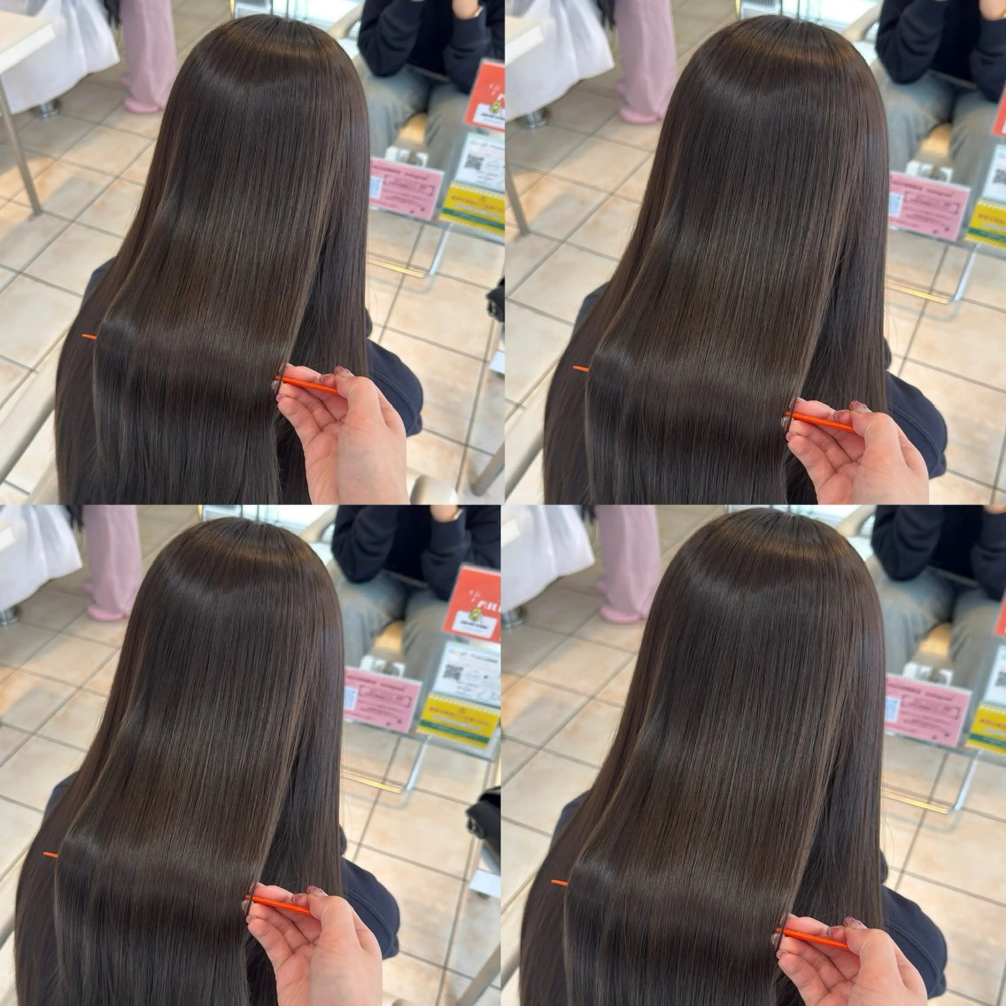 ロング カラー 縮毛矯正 トリートメント 【髪質改善特化】 艶髪/透明感カラーのヘアスタイル