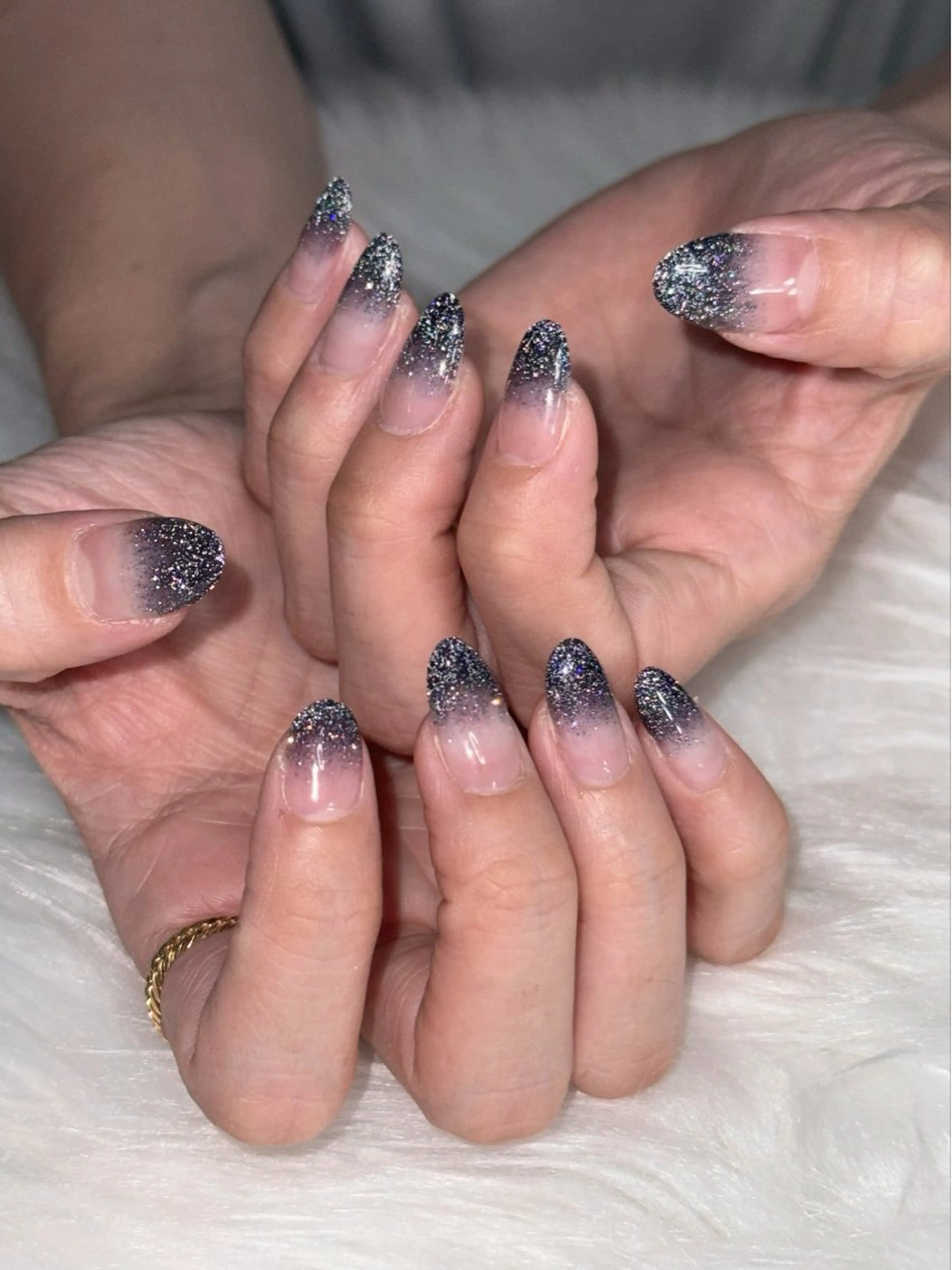 ネイル チークネイル フラッシュネイル フレンチネイル ジェルネイル キラキラネイル nail sideraのネイルデザイン