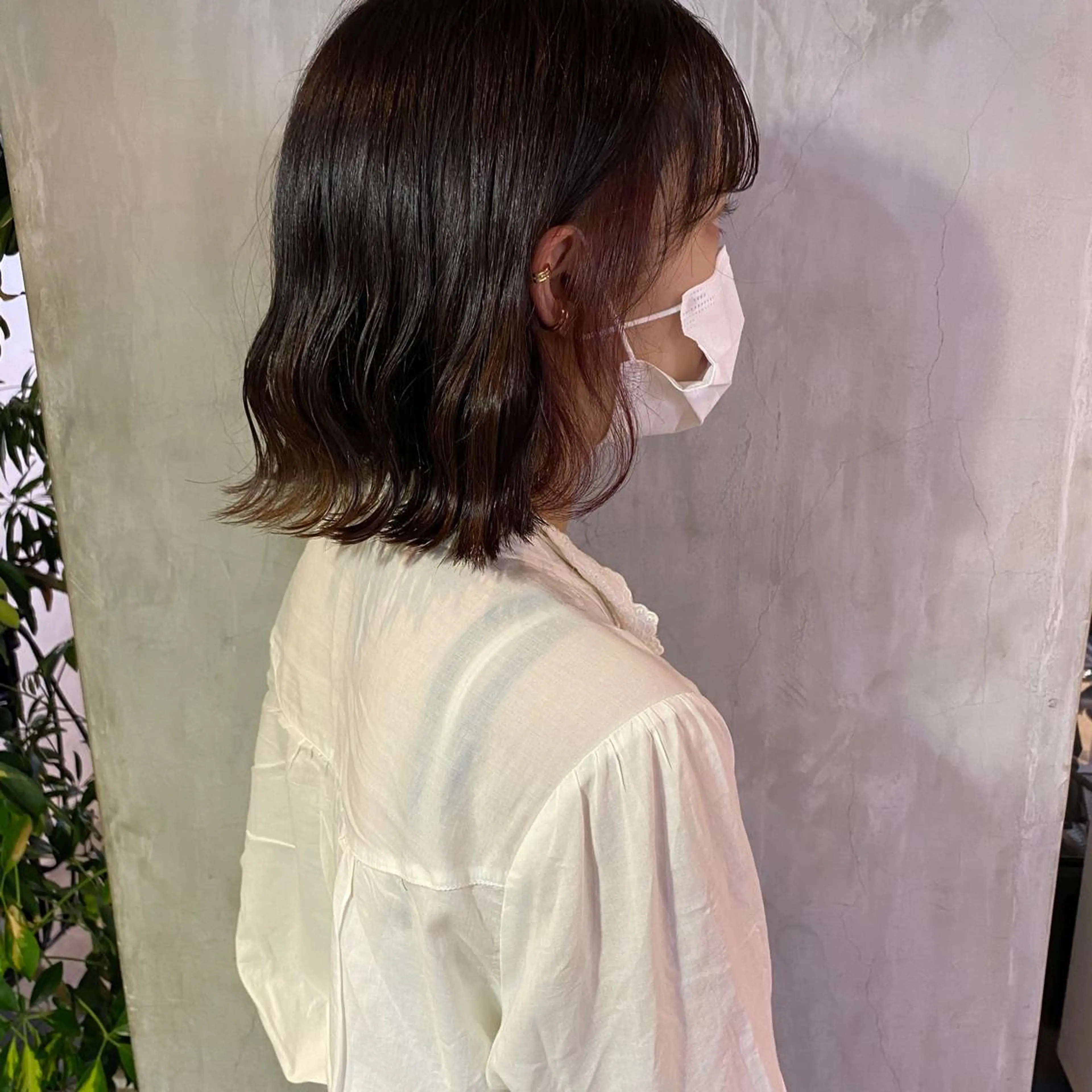 ショート カラー ヘアアレンジ ヘアカラー トリートメント 切りっぱなしボブ/ デザインカラー店長のヘアスタイル