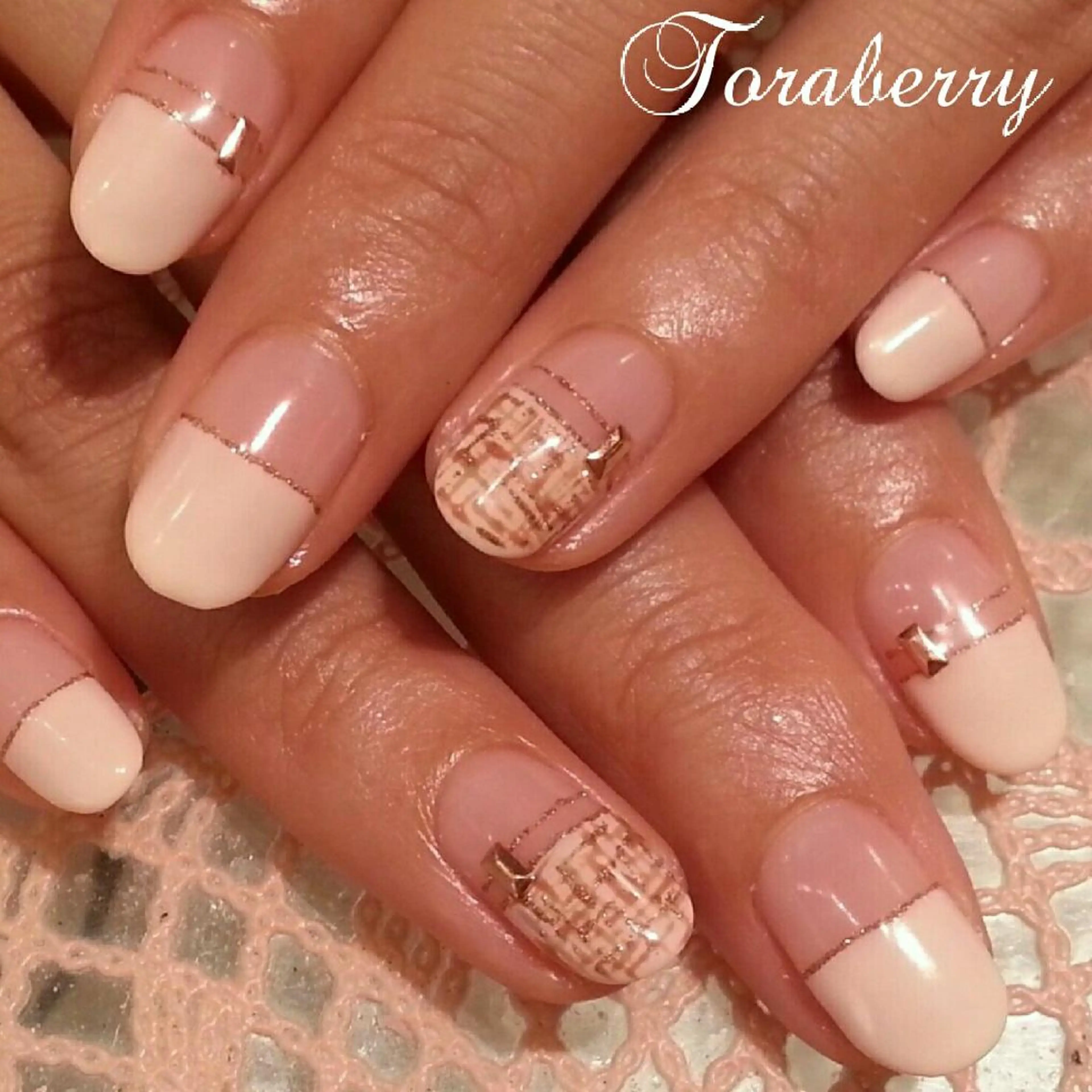 ネイル ツイードネイル ネイリスト なつみのネイルデザイン