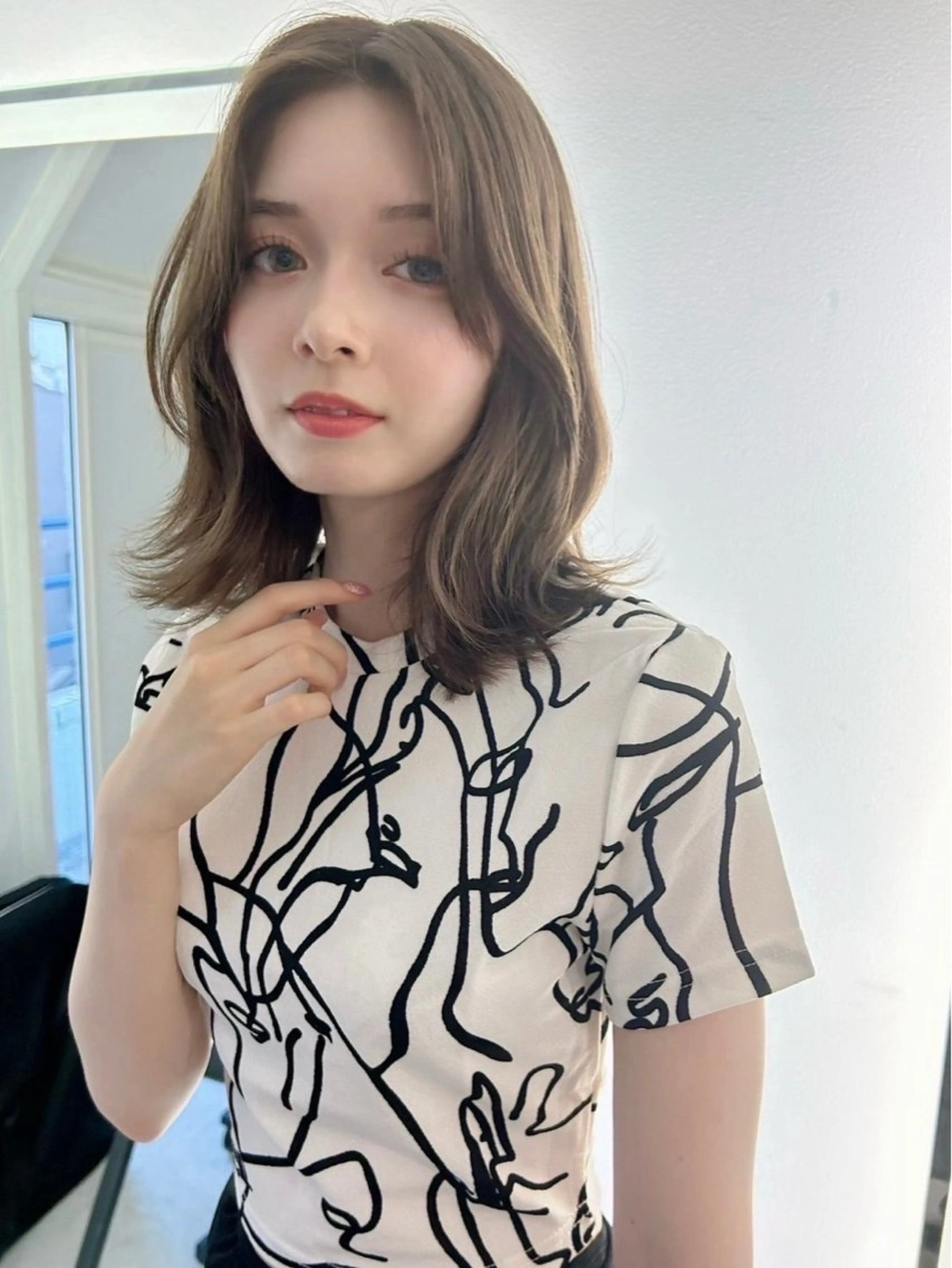 ミディアム カット 縮毛矯正、似合わせ カット✂️大谷勇輝のヘアスタイル