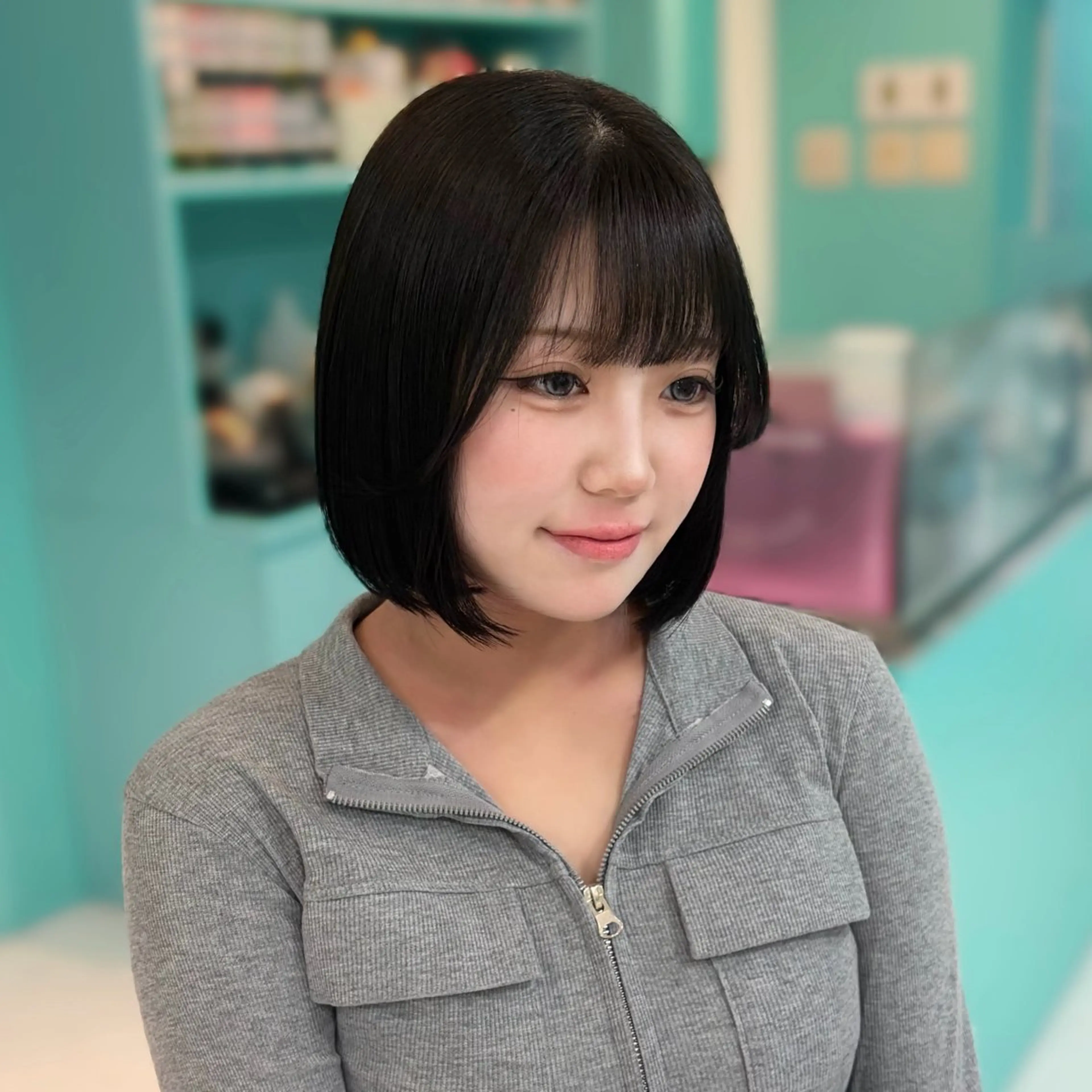 ショート カラー 黒髪 カット ヘアカラー トリートメント デザインカラー/ ボブ/Natsukiのヘアスタイル