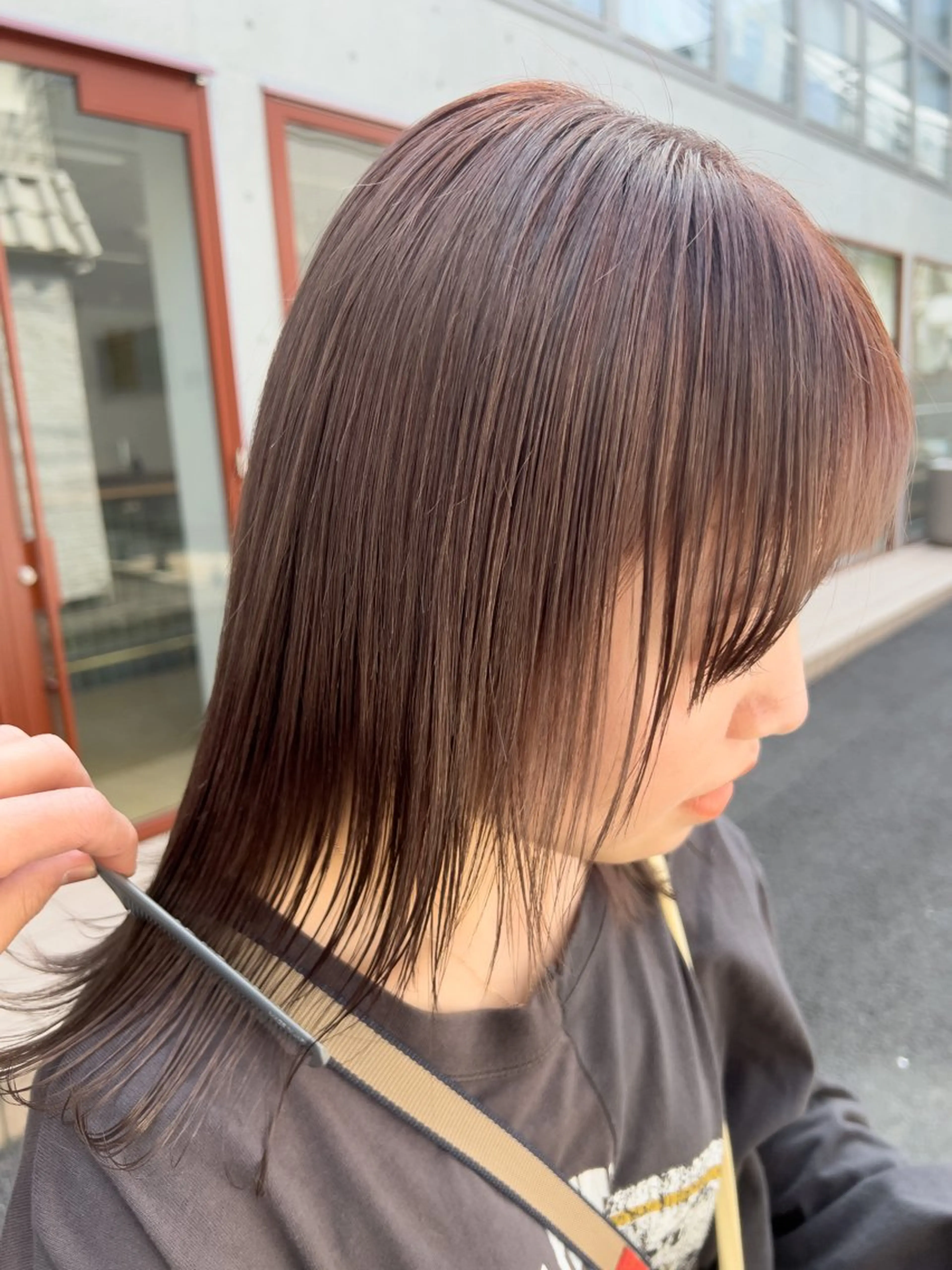 ミディアム カラー パーマ/ボブ /レイヤー チヒロのヘアスタイル