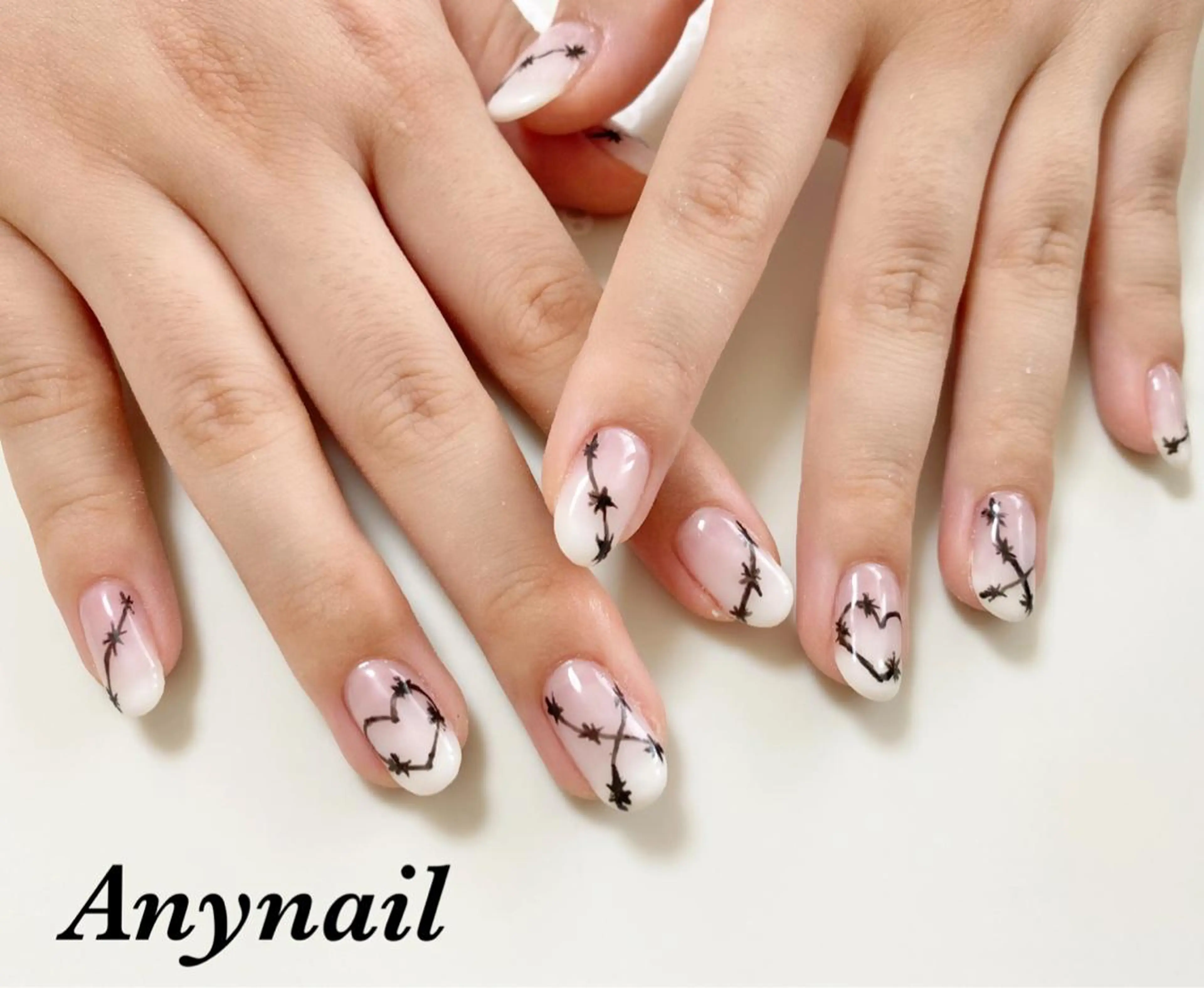 ネイル アートネイル ブルー ジェルネイル グラデーション 持ち込み ハンドネイル 岩澤 恵子のネイルデザイン