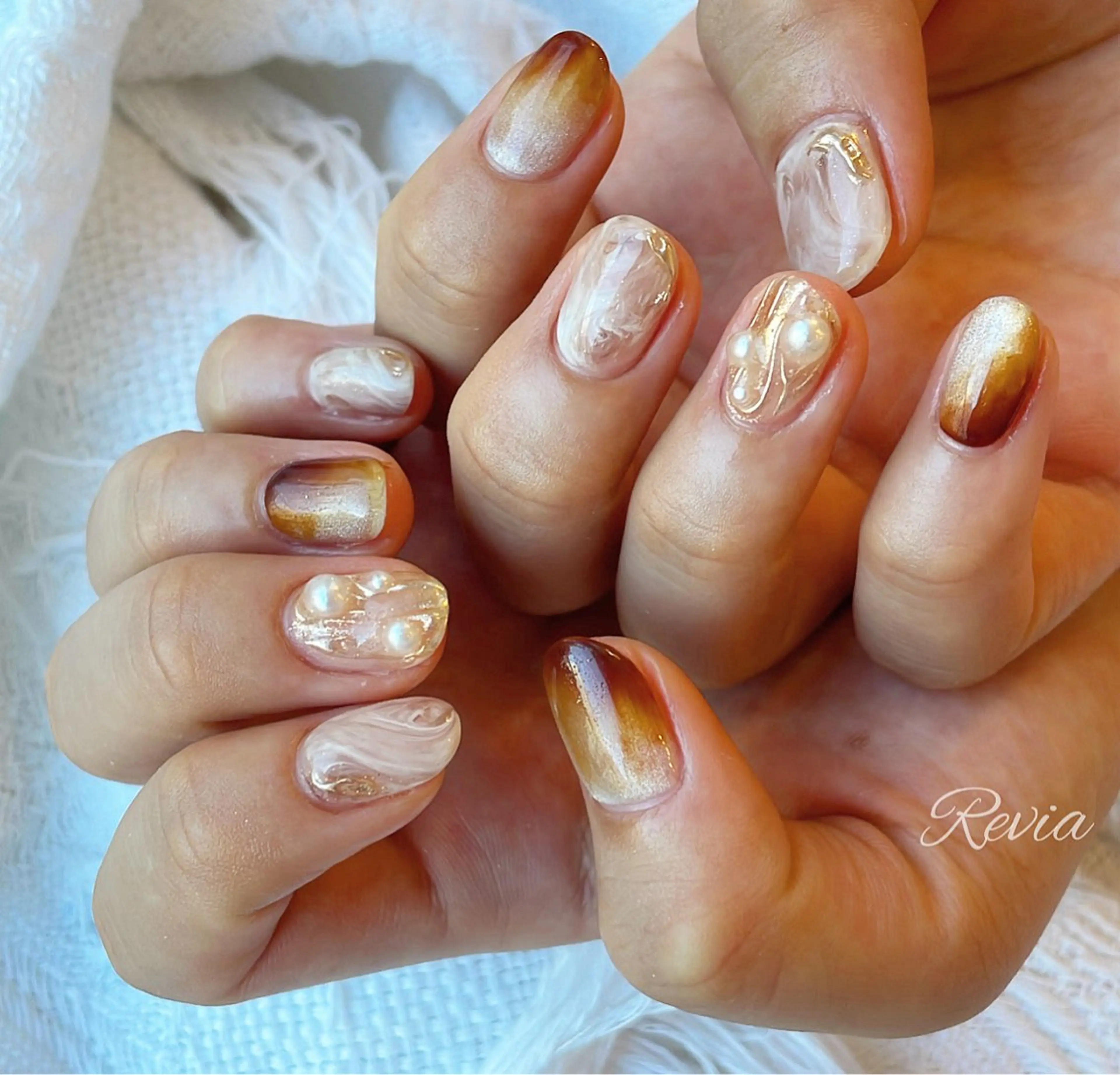 ネイル ハンドネイル revia所属・ERI Nailistのネイルデザイン