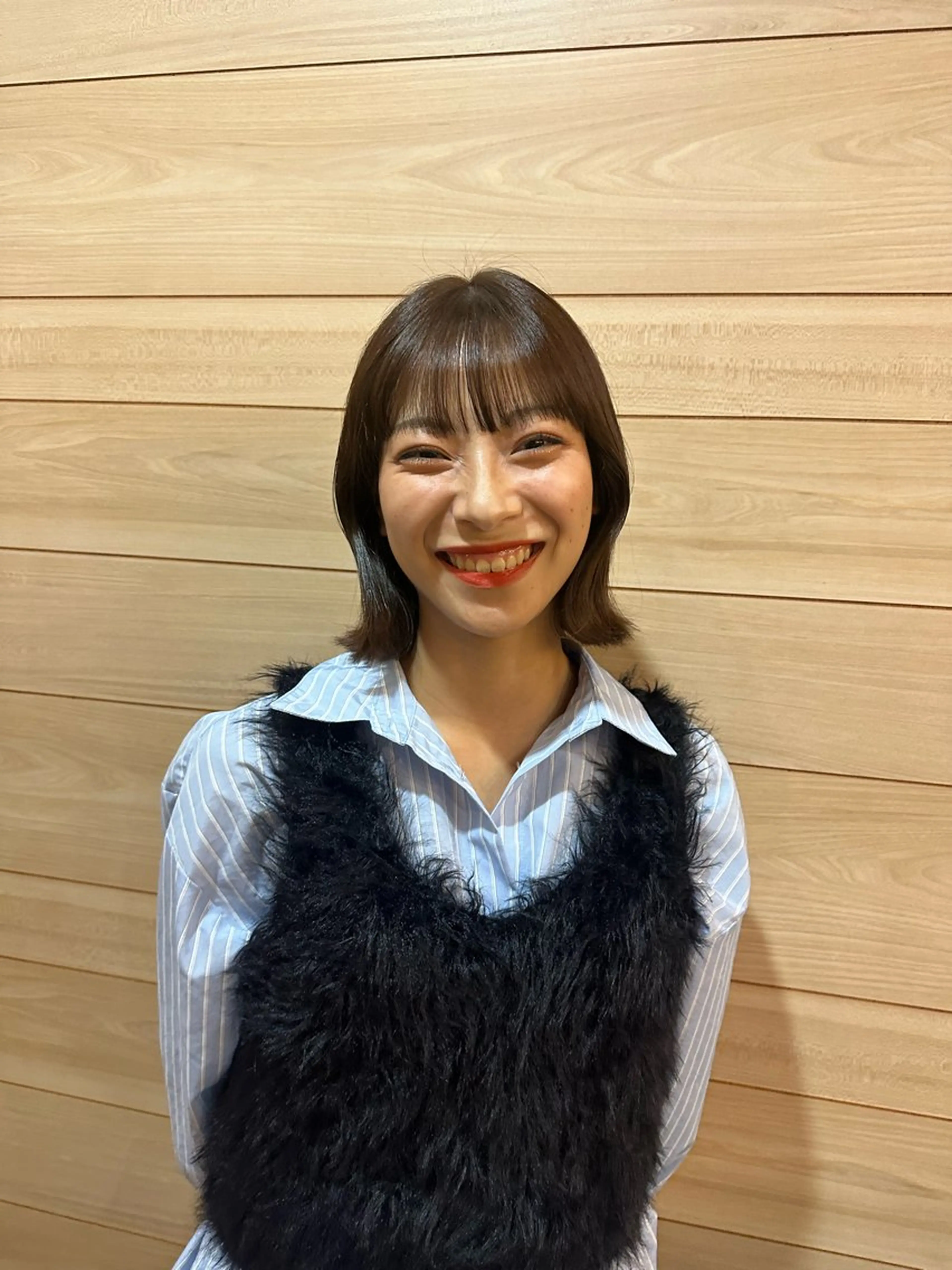 ミディアム カラー ヘアアレンジ 🧸れな/艶カラー /暖色カラー🧸のヘアスタイル